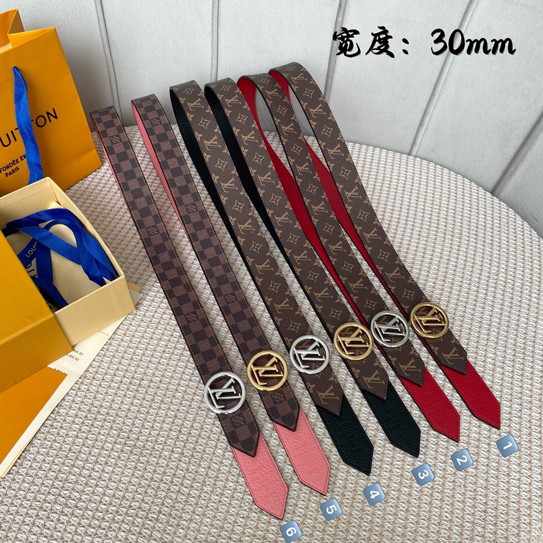 Louis Vuitton Female Basic Belt Cow Leather M-l