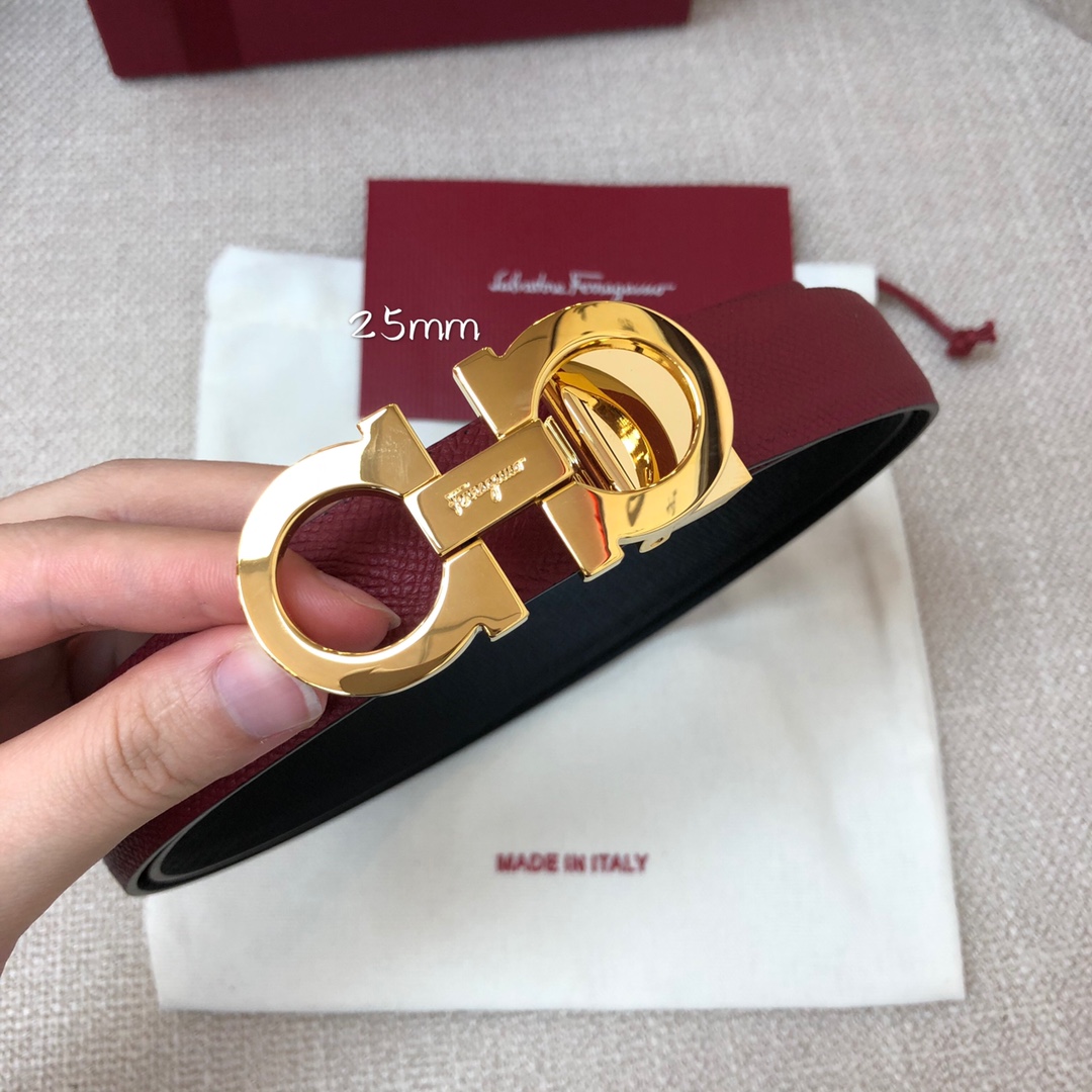 Salvatore Ferragamo Female Basic Belt Cow Leather 25mm-m