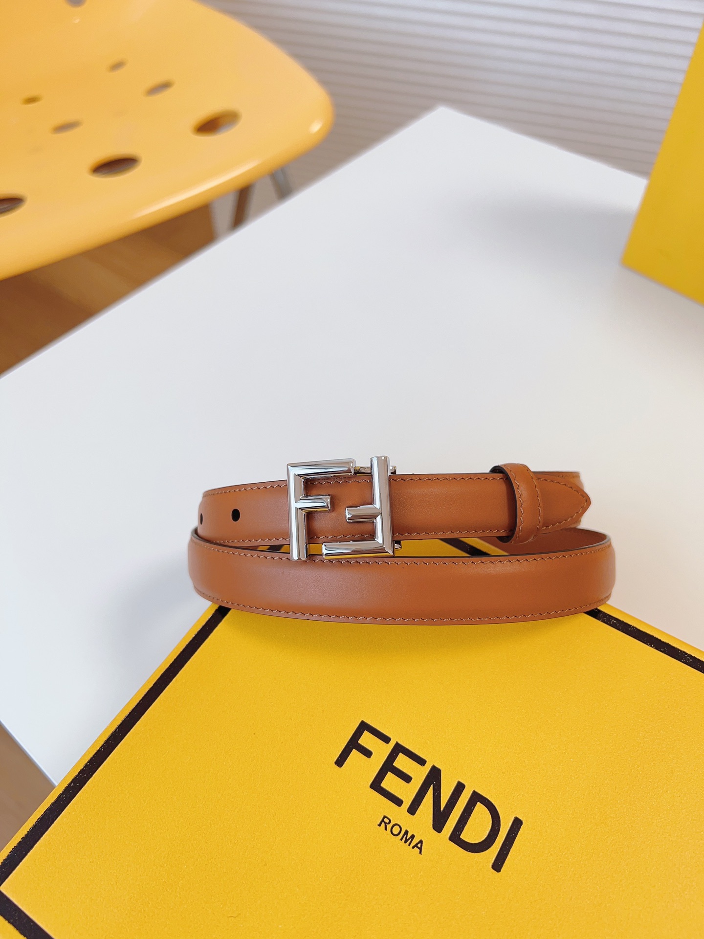 Fendi Female Leather Belt Cow Leather M