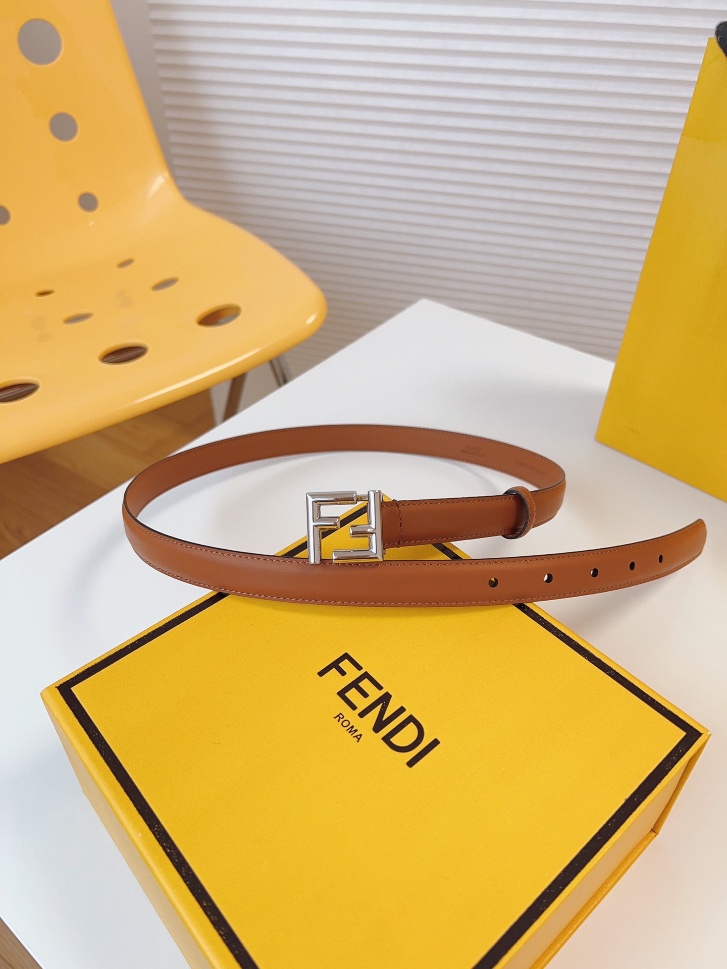 Fendi Female Leather Belt Cow Leather M