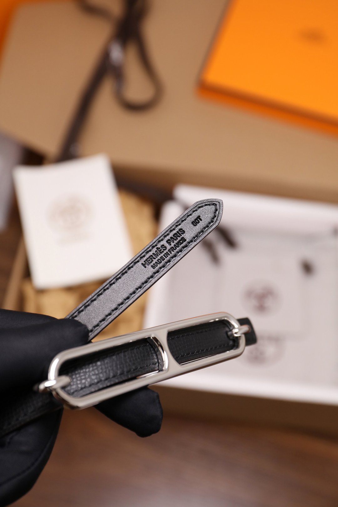 Hermès Female Basic Belt Cow Leather Silver 110cm-m