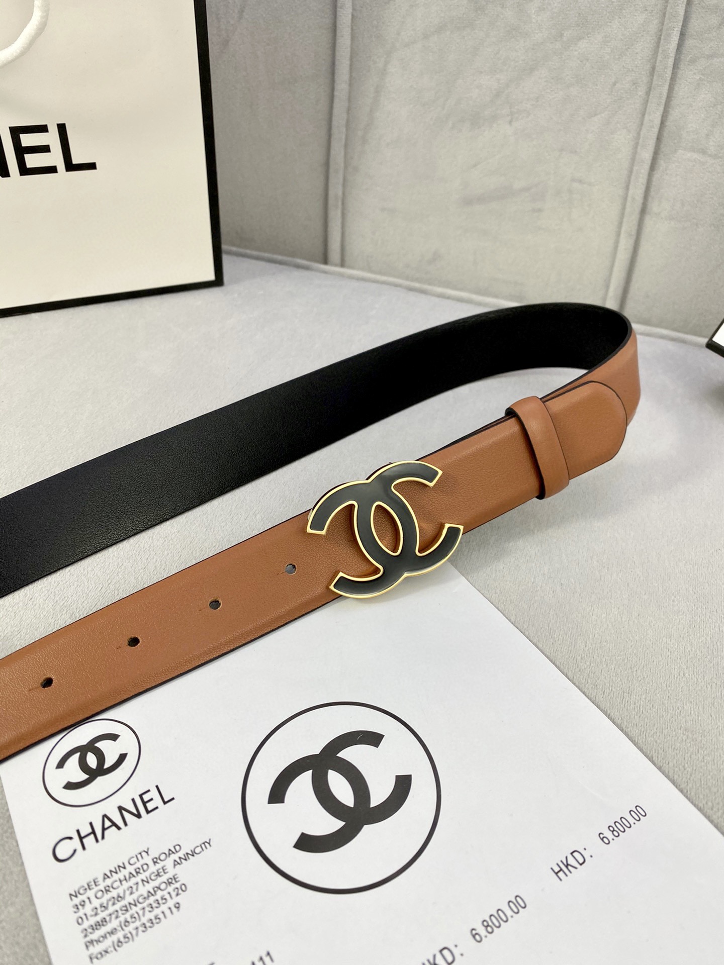 Chanel Female Basic Belt Cow Leather Silver M-l