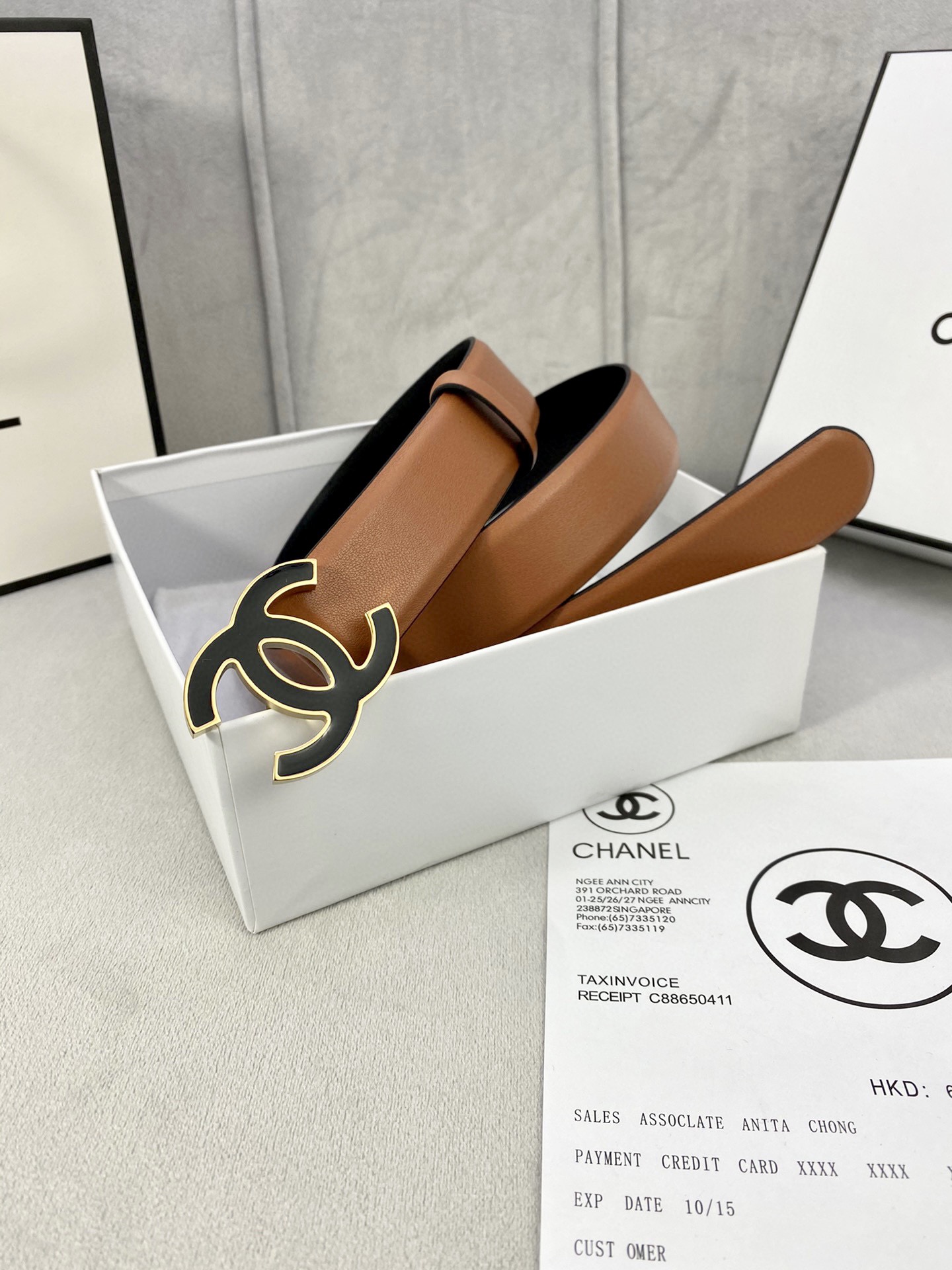 Chanel Female Basic Belt Cow Leather Silver M-l