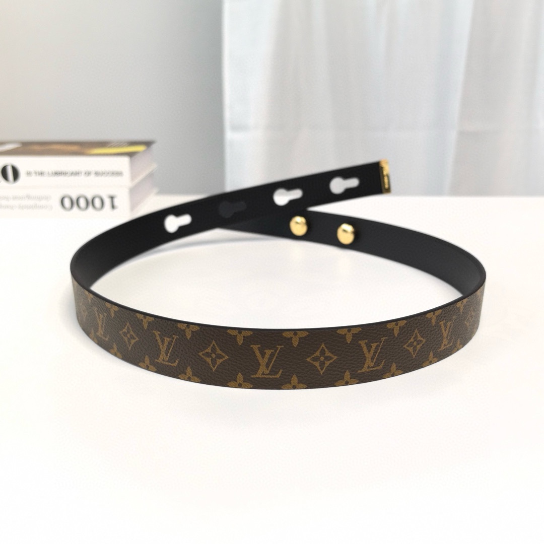 Louis Vuitton Female Basic Belt Cow Leather Gold S-l