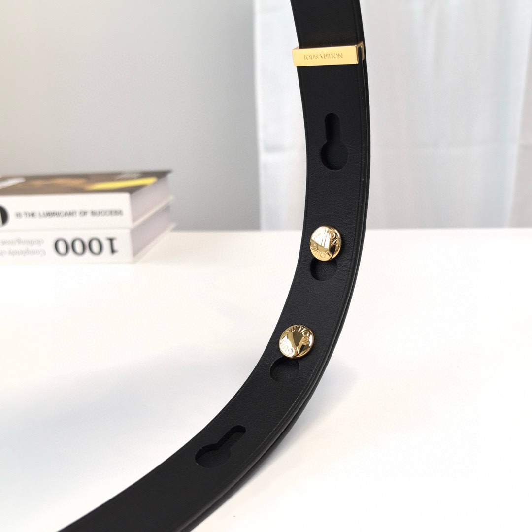 Louis Vuitton Female Basic Belt Cow Leather Gold S-l