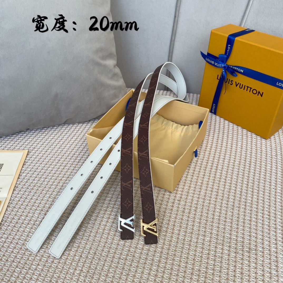 Louis Vuitton Female Basic Belt Cow Leather S-m