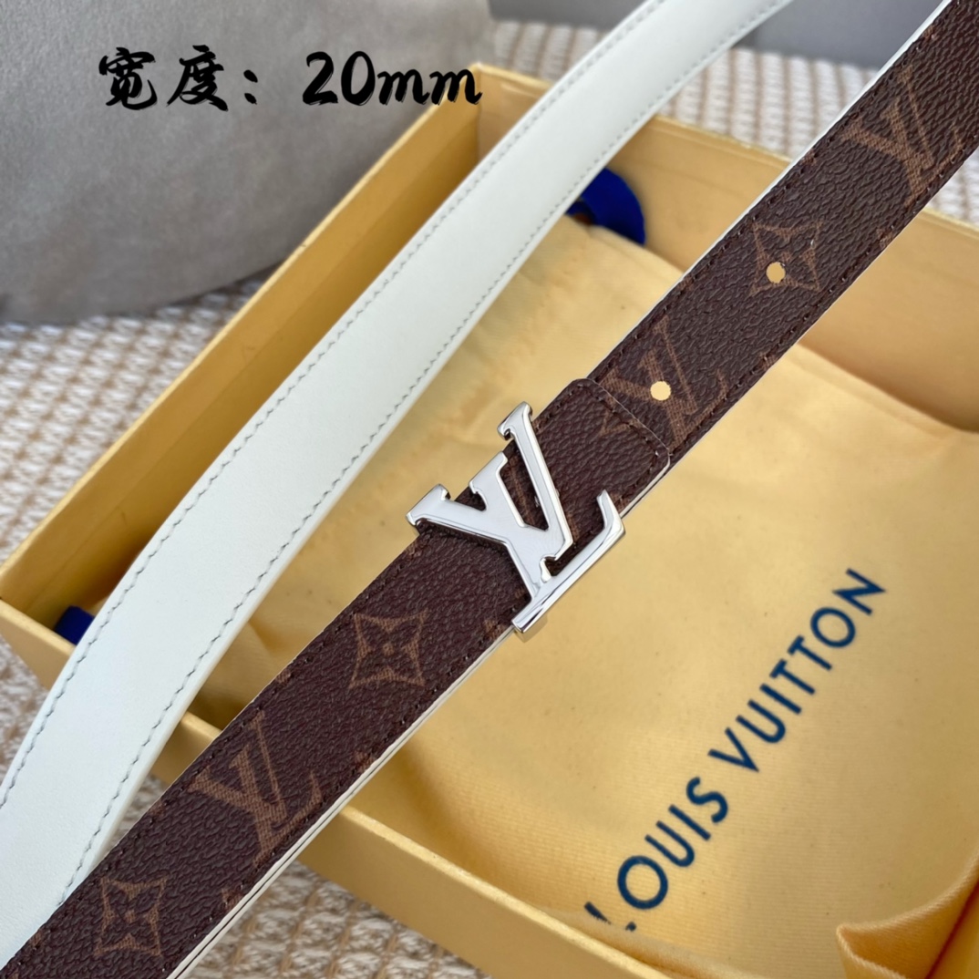 Louis Vuitton Female Basic Belt Cow Leather S-m