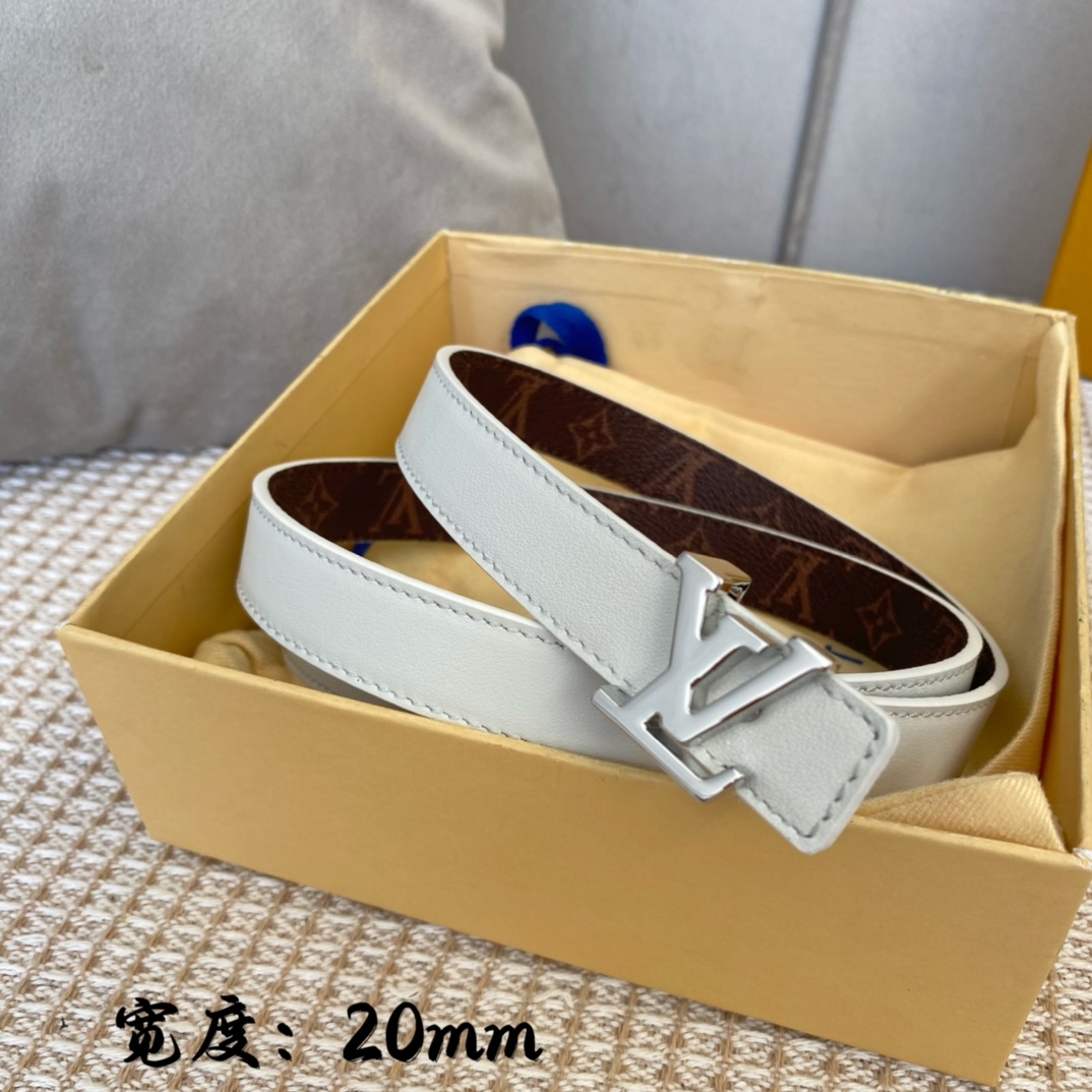 Louis Vuitton Female Basic Belt Cow Leather S-m