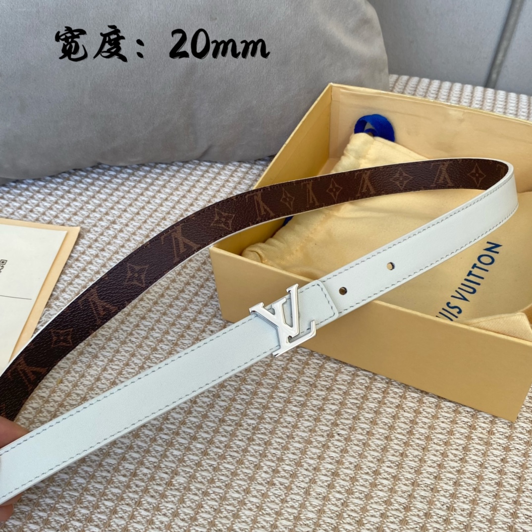 Louis Vuitton Female Basic Belt Cow Leather S-m