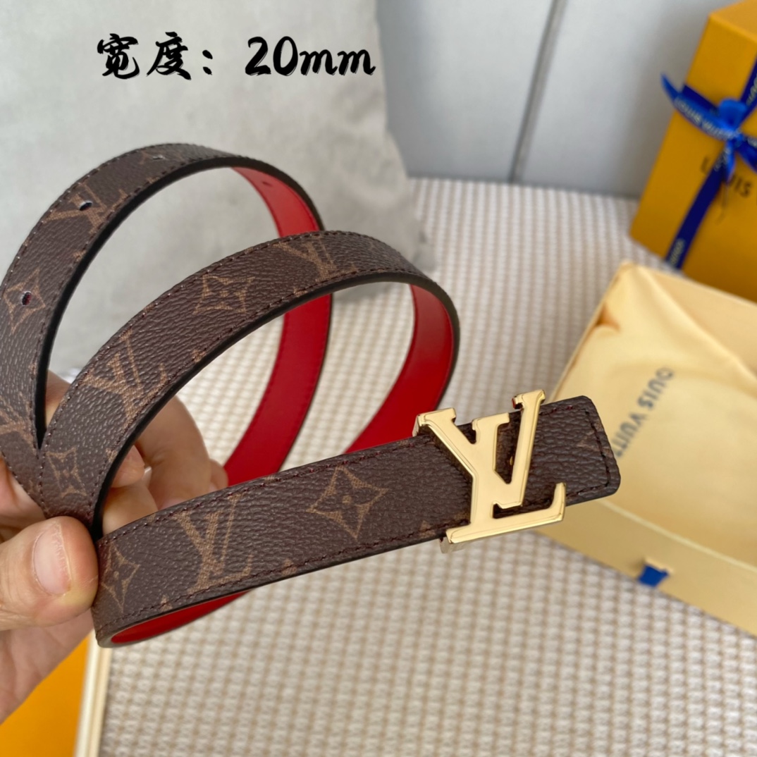 Louis Vuitton Female Basic Belt Cow Leather S-m