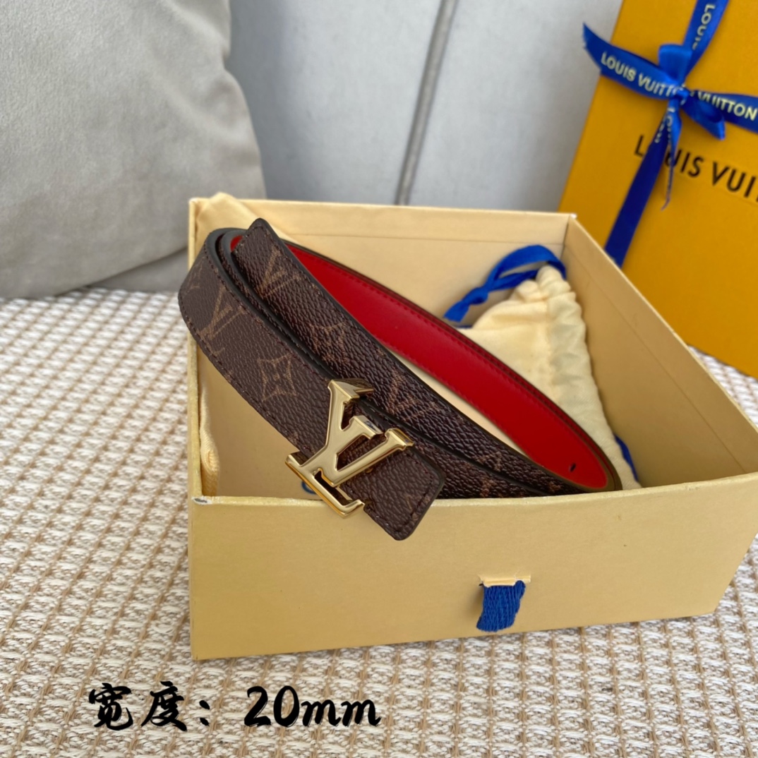 Louis Vuitton Female Basic Belt Cow Leather S-m