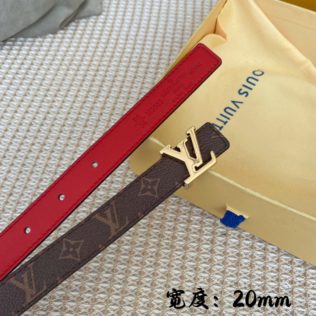 Louis Vuitton Female Basic Belt Cow Leather S-m