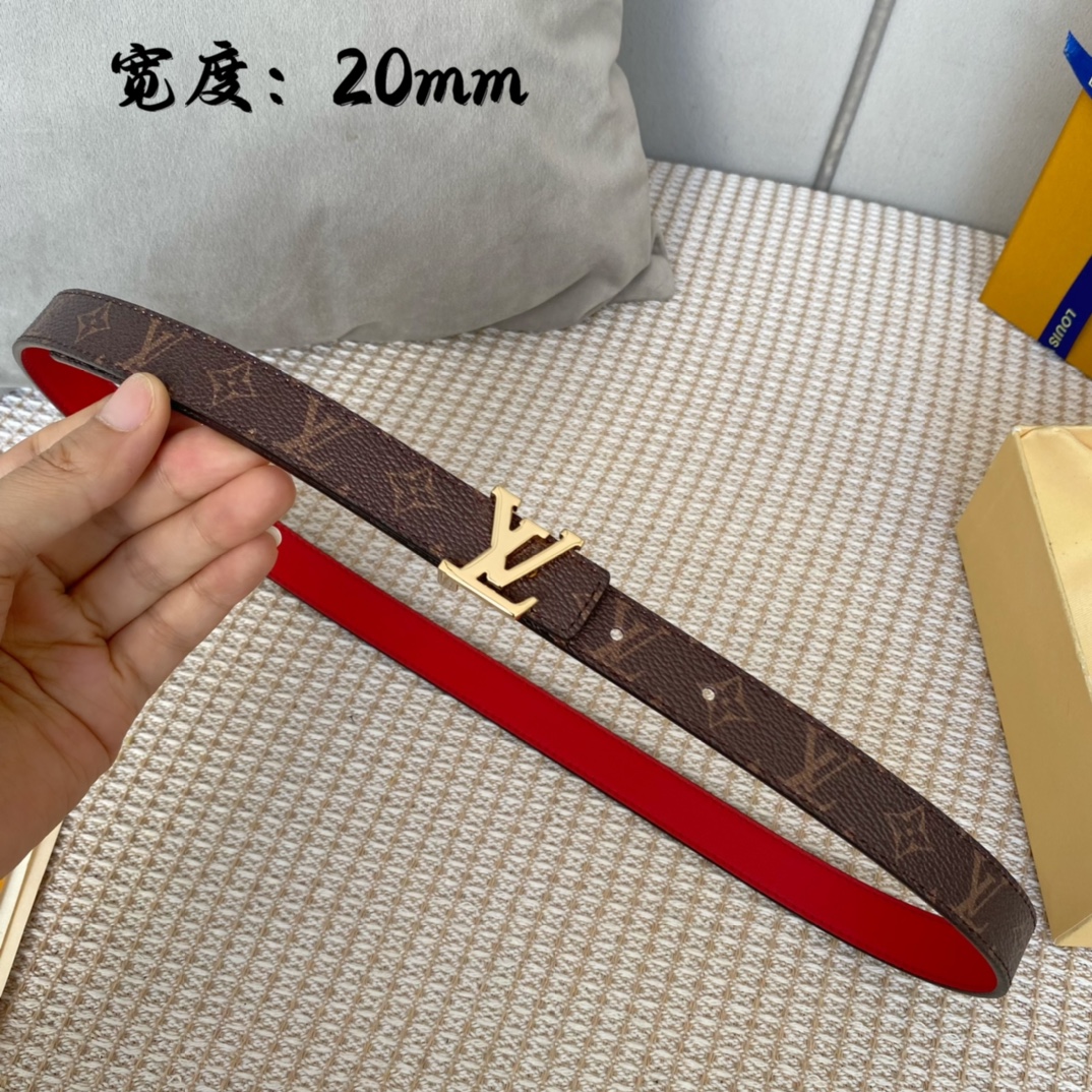 Louis Vuitton Female Basic Belt Cow Leather S-m