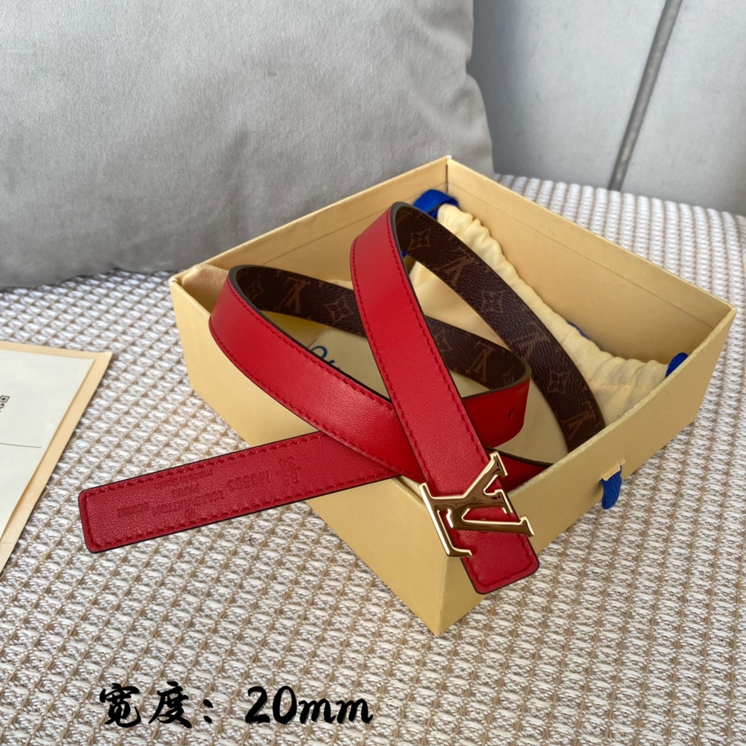 Louis Vuitton Female Basic Belt Cow Leather S-m