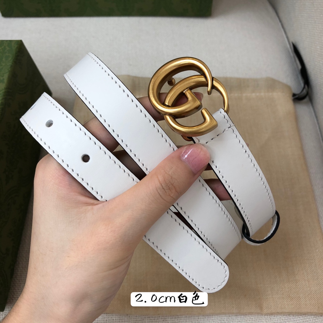 Gucci Female Basic Belt Cow Leather 20mm