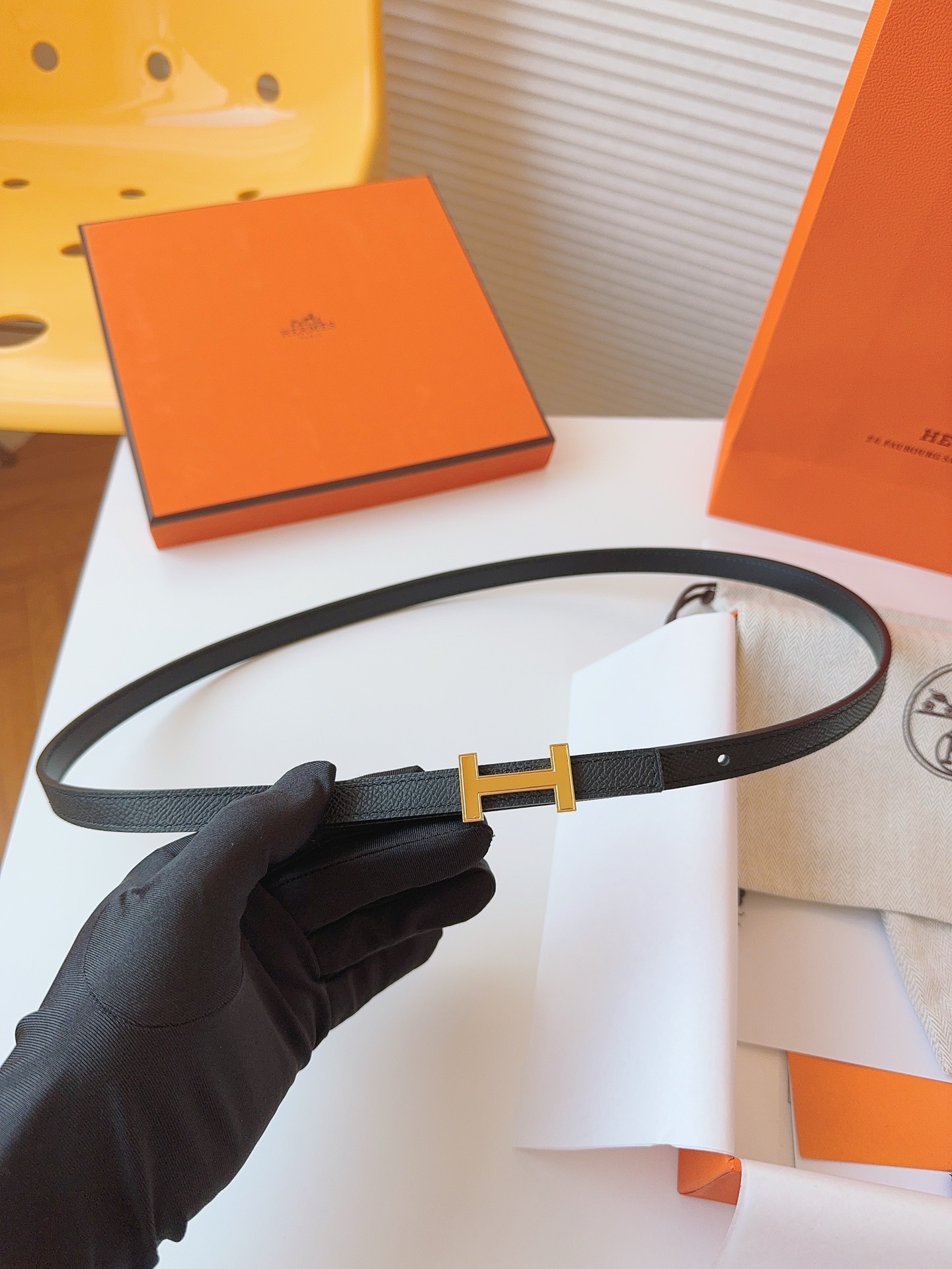 Hermès Female Leather Belt Cow Leather S-m