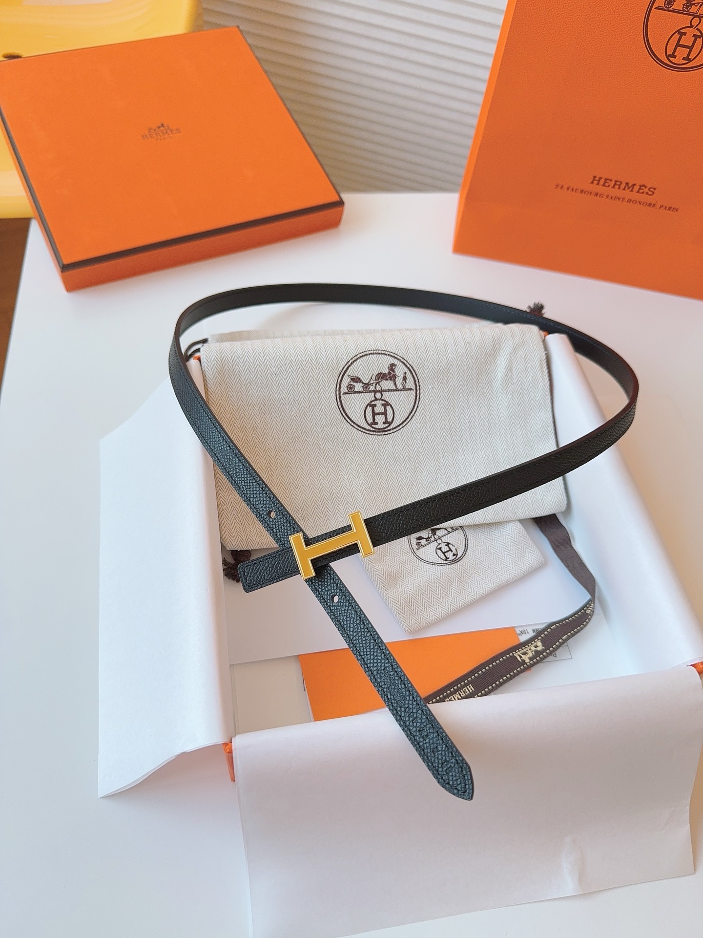 Hermès Female Leather Belt Cow Leather S-m