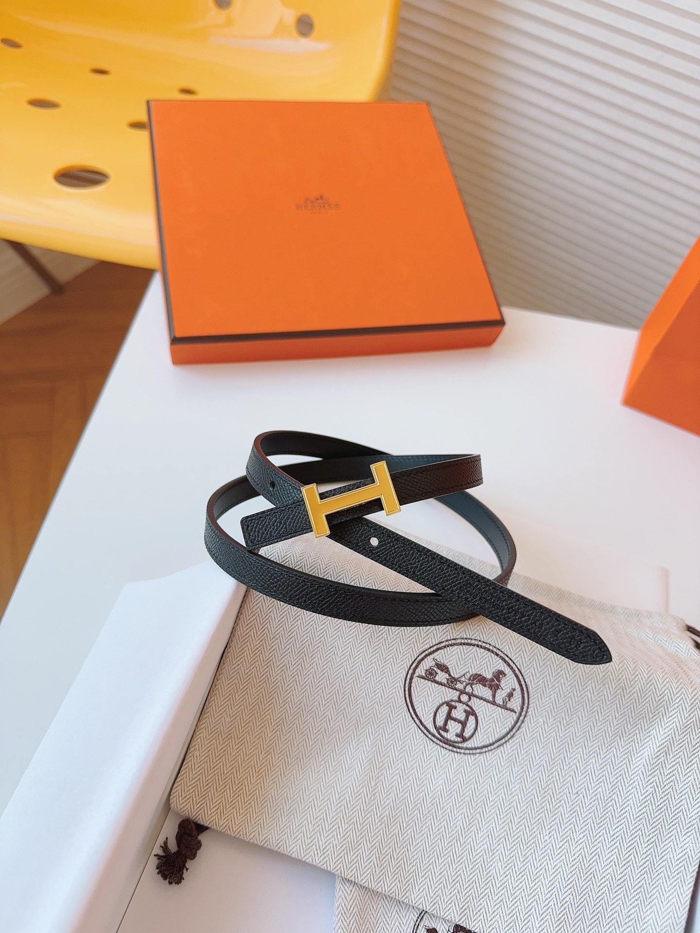 Hermès Female Leather Belt Cow Leather S-m