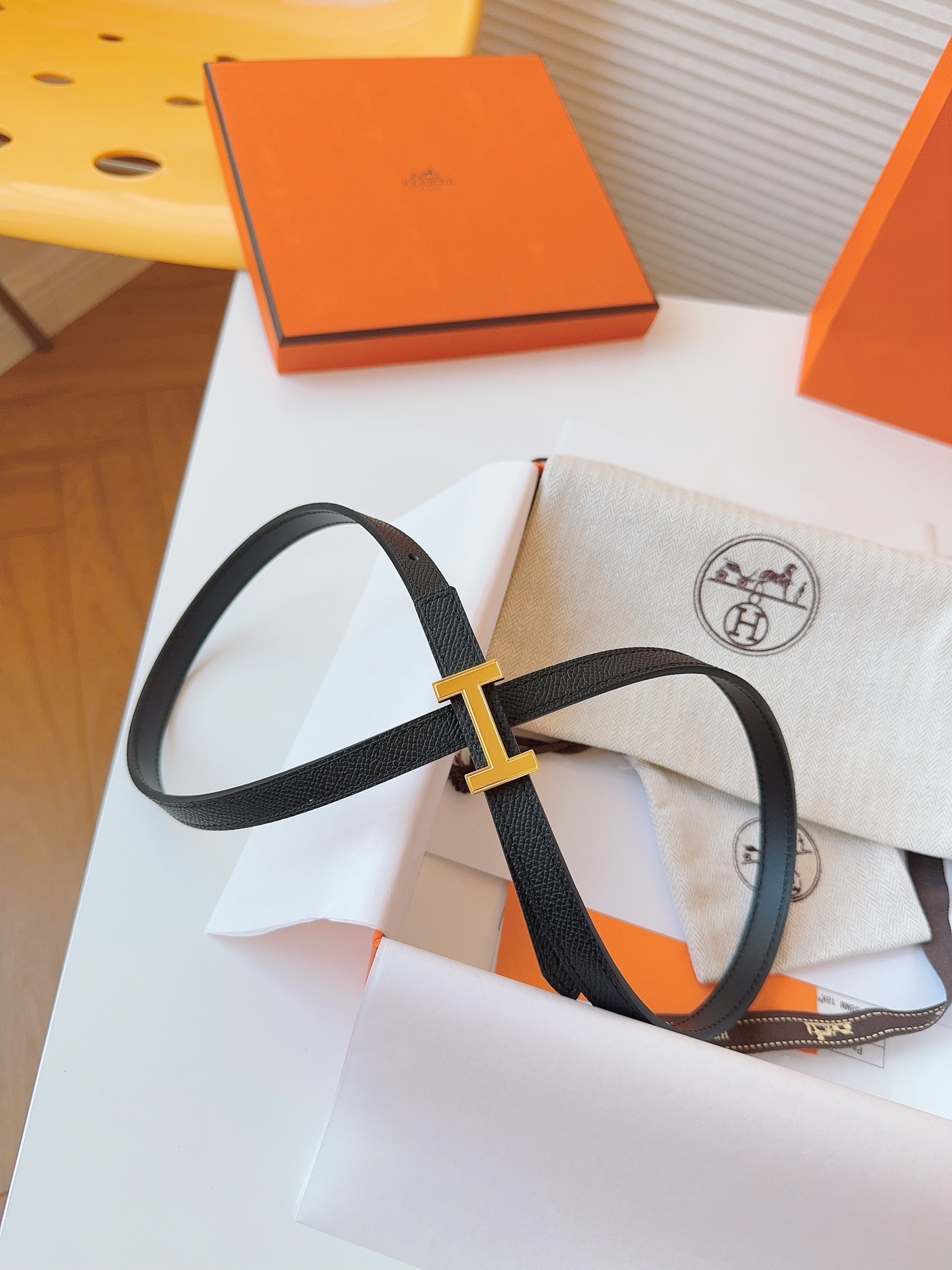 Hermès Female Leather Belt Cow Leather S-m
