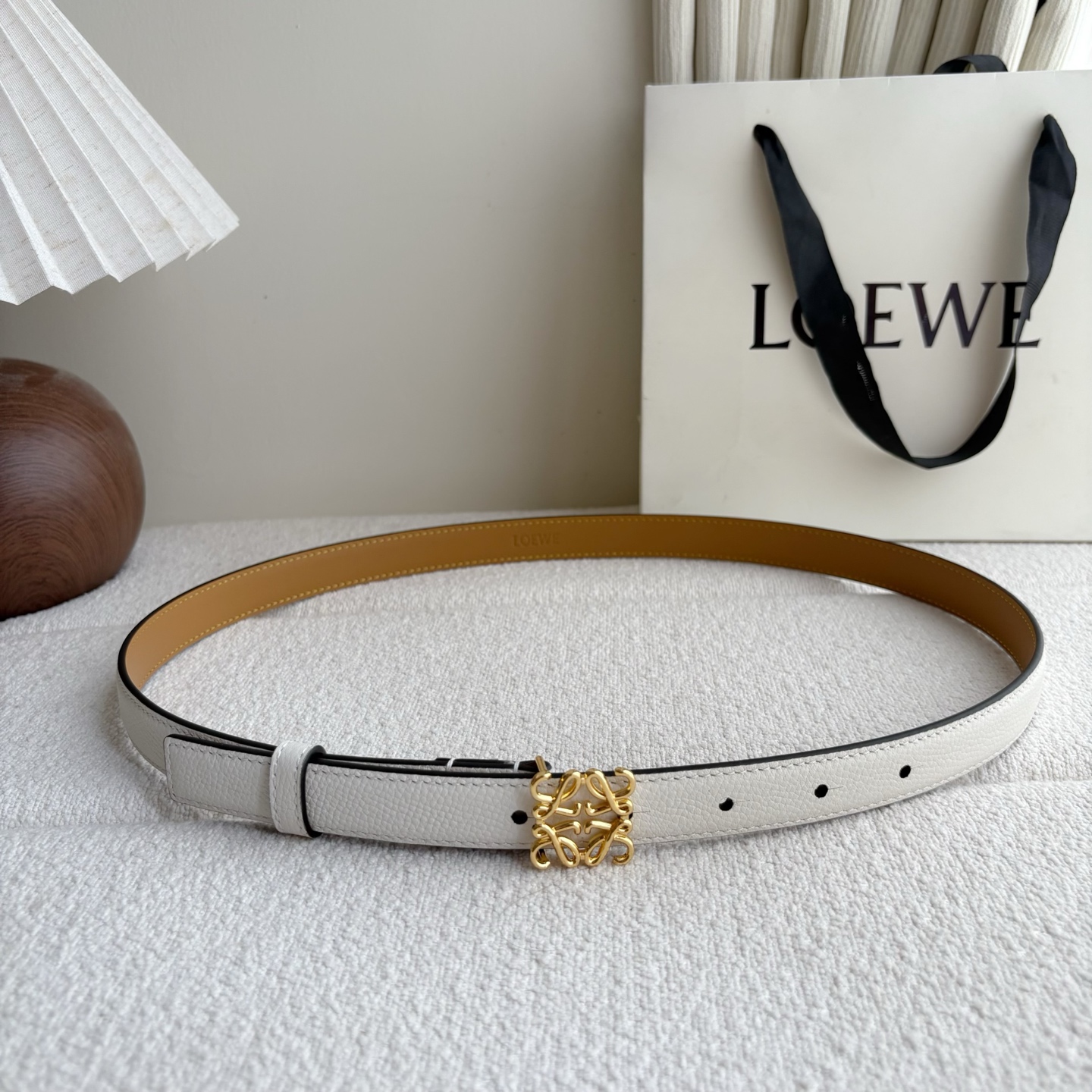 Female Leather Belt Cow Leather Gold M-l