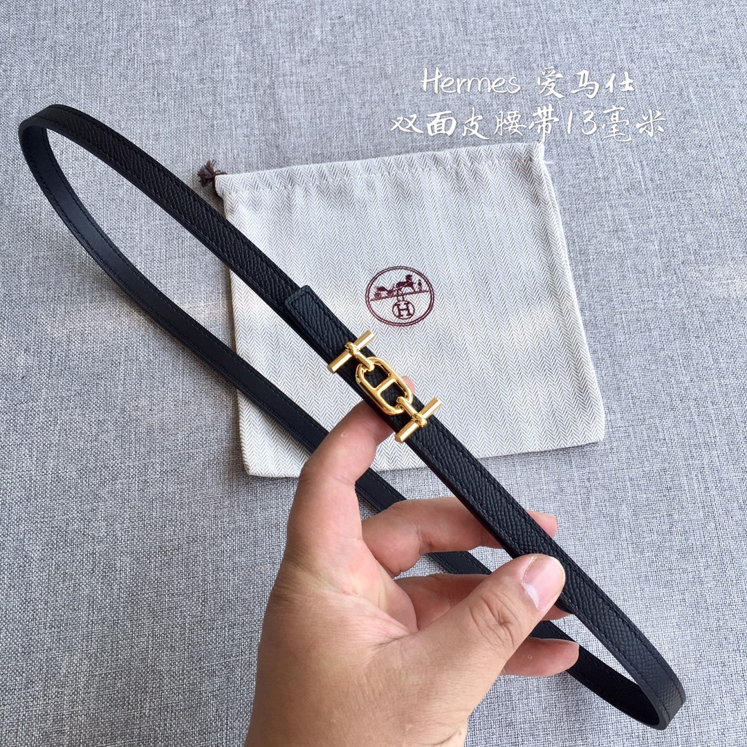 Hermès Female Basic Belt Cow Leather Silver 110cm-m