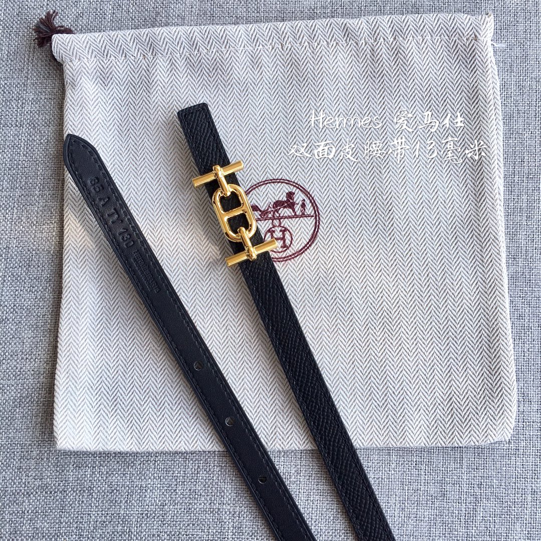 Hermès Female Basic Belt Cow Leather Silver 110cm-m