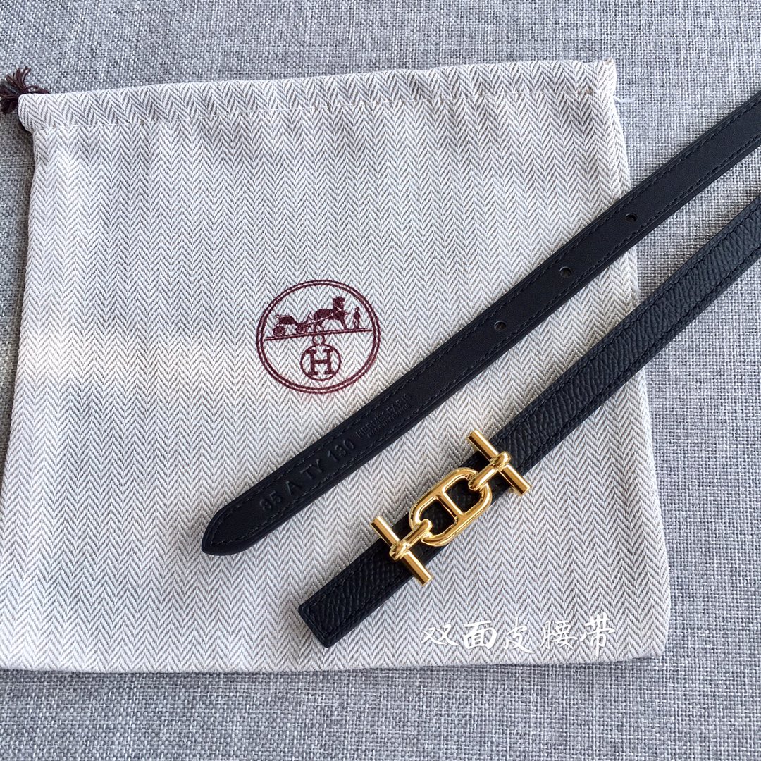 Hermès Female Basic Belt Cow Leather Silver 110cm-m