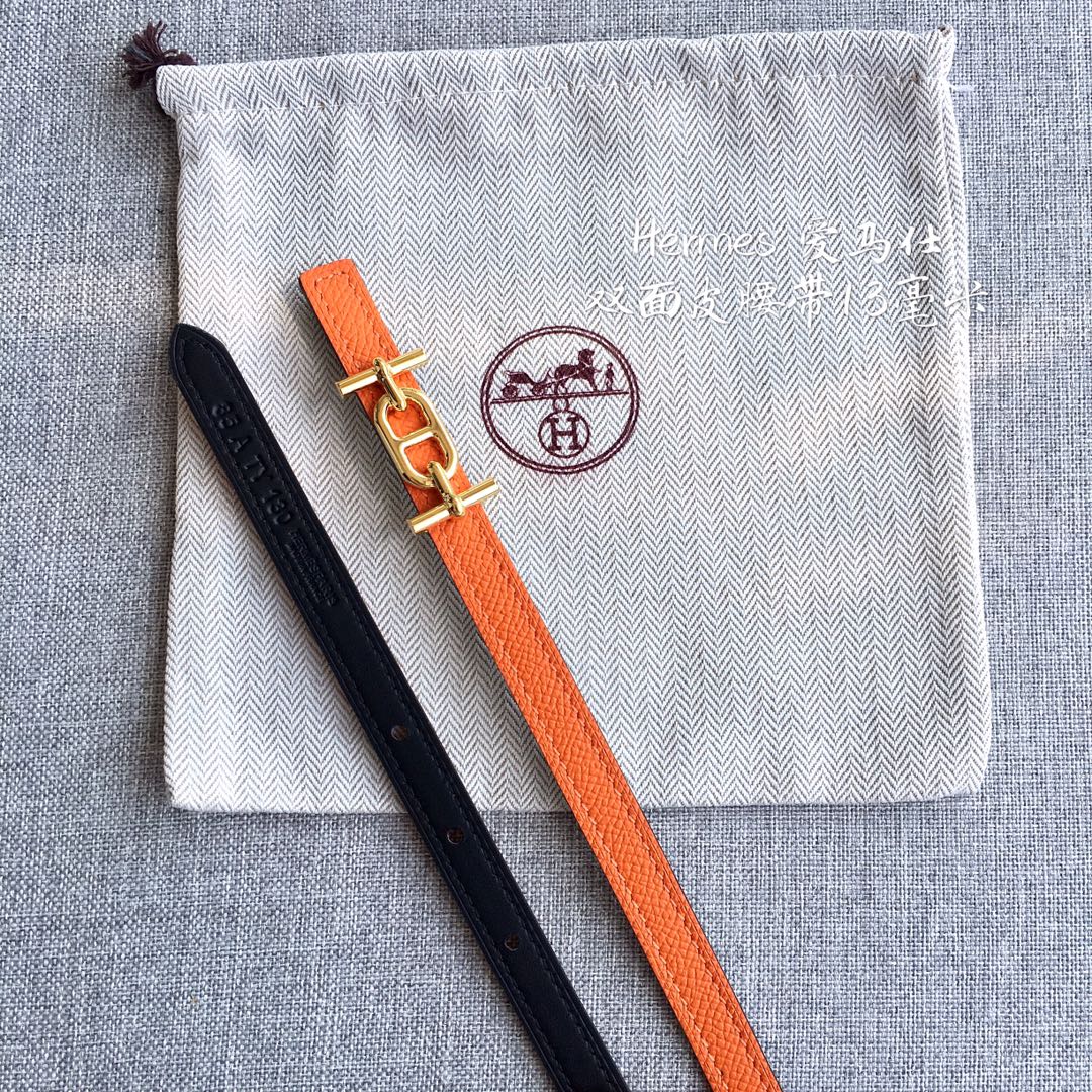 Hermès Female Basic Belt Cow Leather Silver 110cm-m