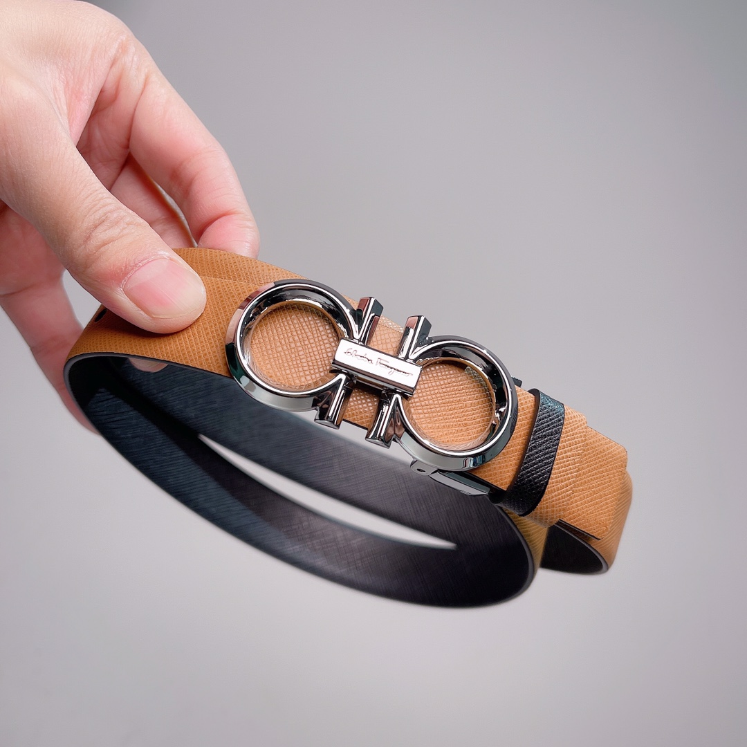 Salvatore Ferragamo Female Leather Belt Top Grain Leather M