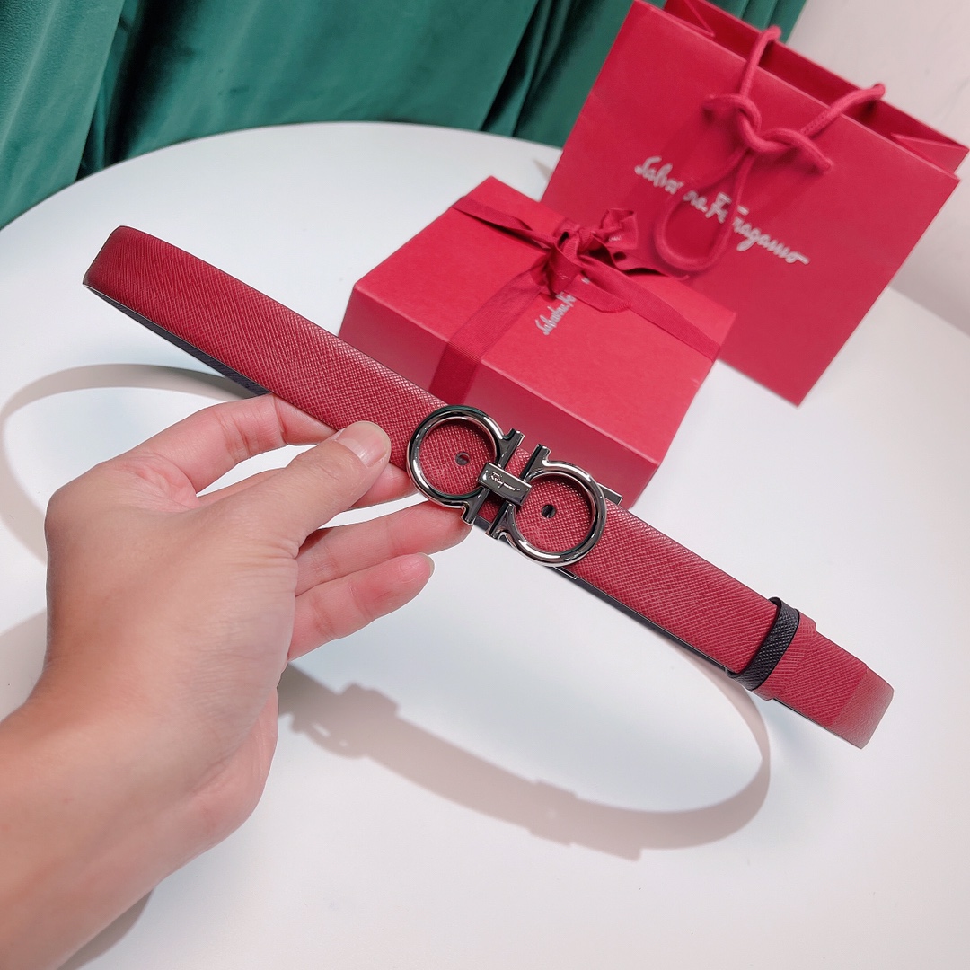 Salvatore Ferragamo Female Leather Belt Top Grain Leather M