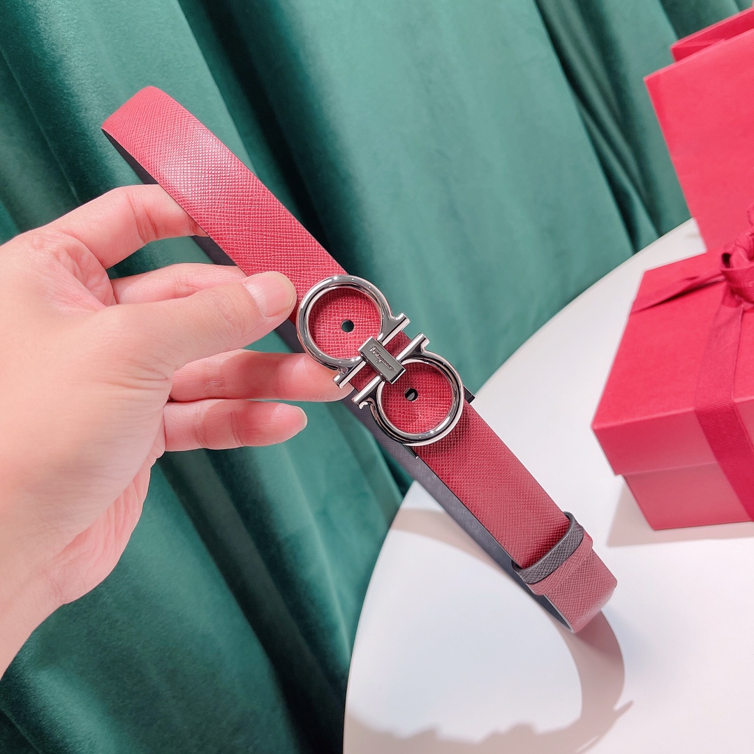 Salvatore Ferragamo Female Leather Belt Top Grain Leather M