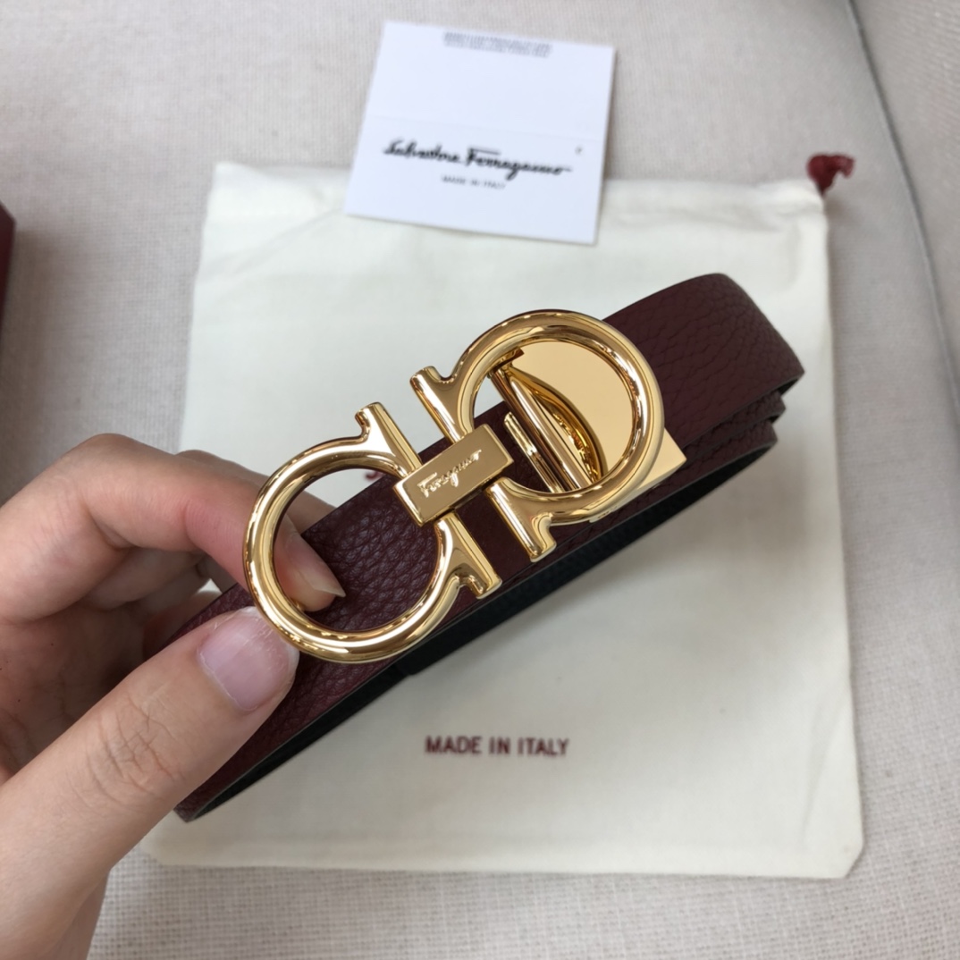 Salvatore Ferragamo Female Basic Belt Cow Leather 25mm-m