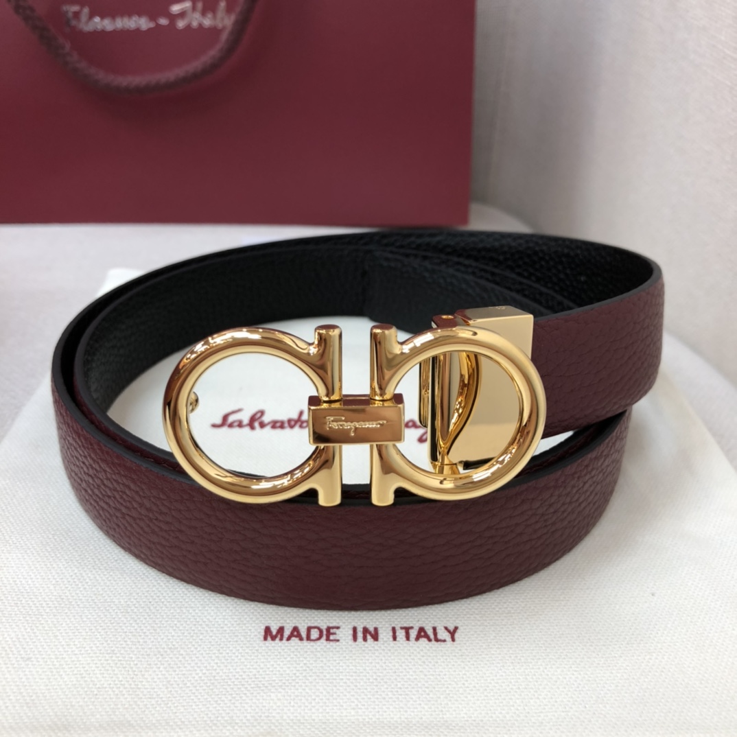 Salvatore Ferragamo Female Basic Belt Cow Leather 25mm-m
