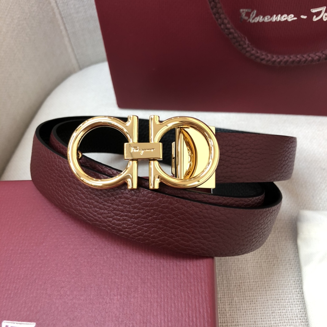 Salvatore Ferragamo Female Basic Belt Cow Leather 25mm-m