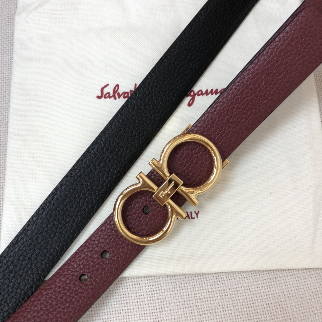 Salvatore Ferragamo Female Basic Belt Cow Leather 25mm-m
