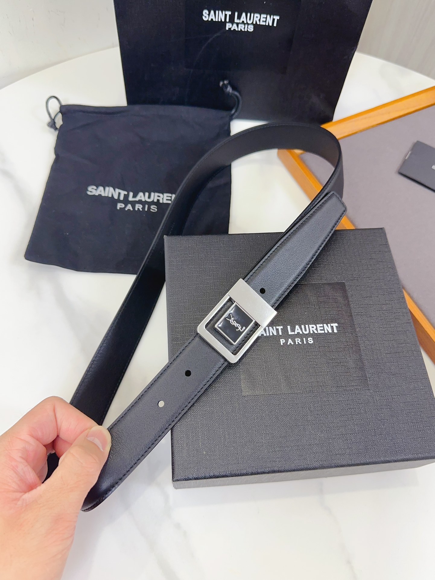 Saint Laurent Female Leather Belt S-m-l