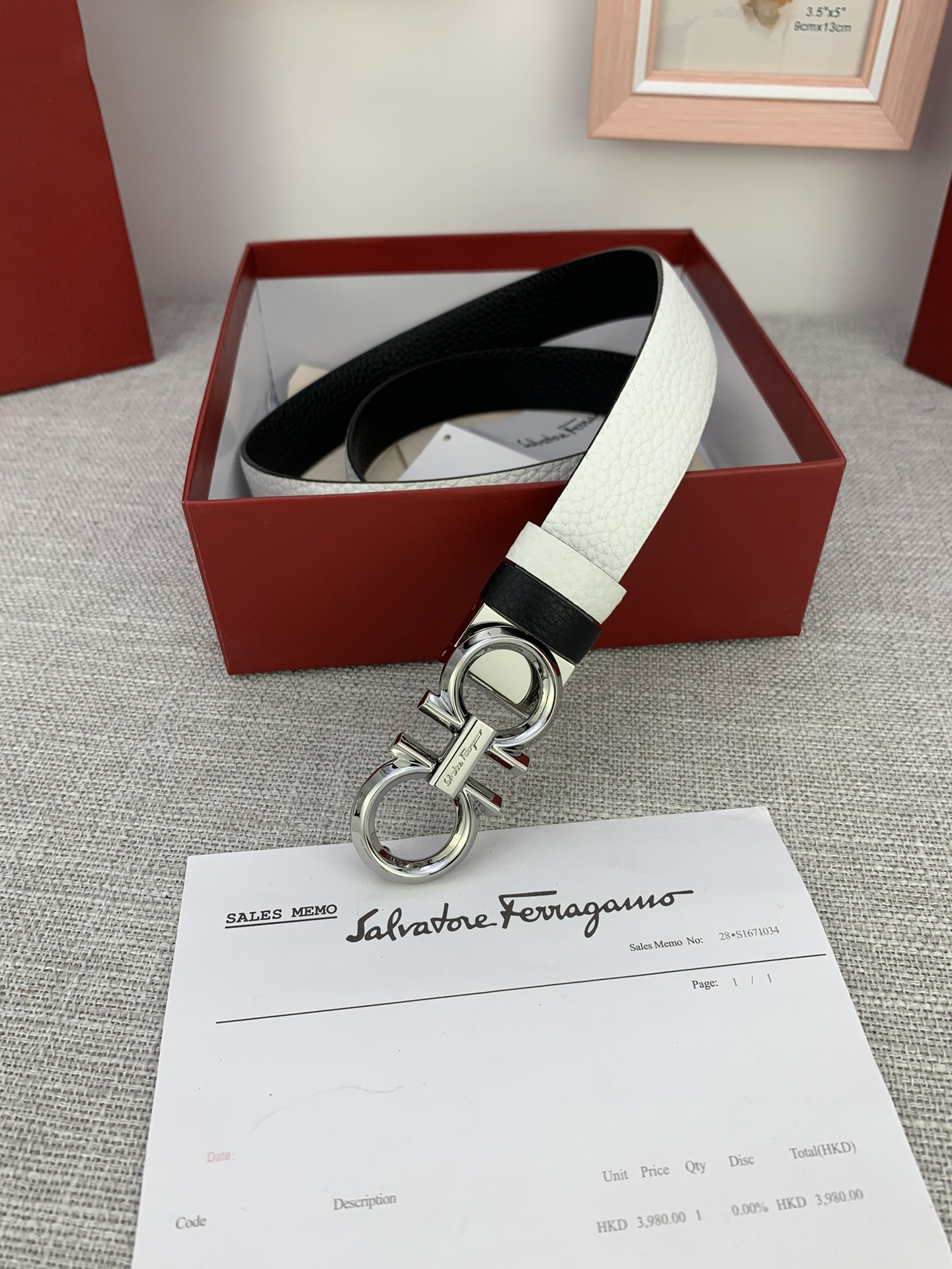 Salvatore Ferragamo Female Leather Belt Cow Leather Adjustable M