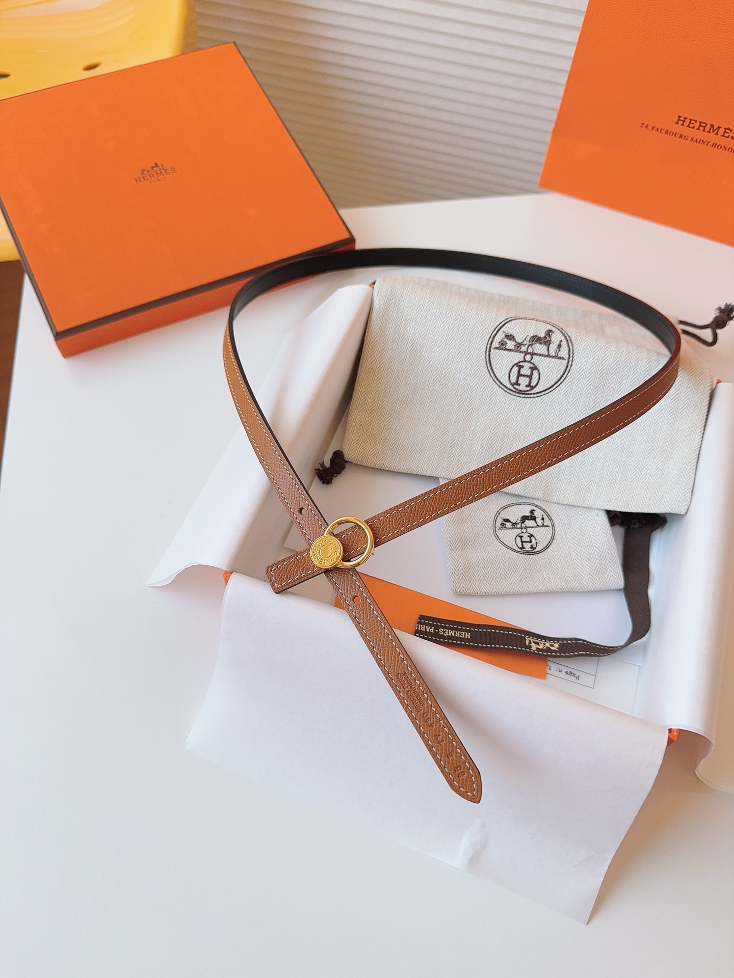 Hermès Female Basic Belt Cow Leather S-m