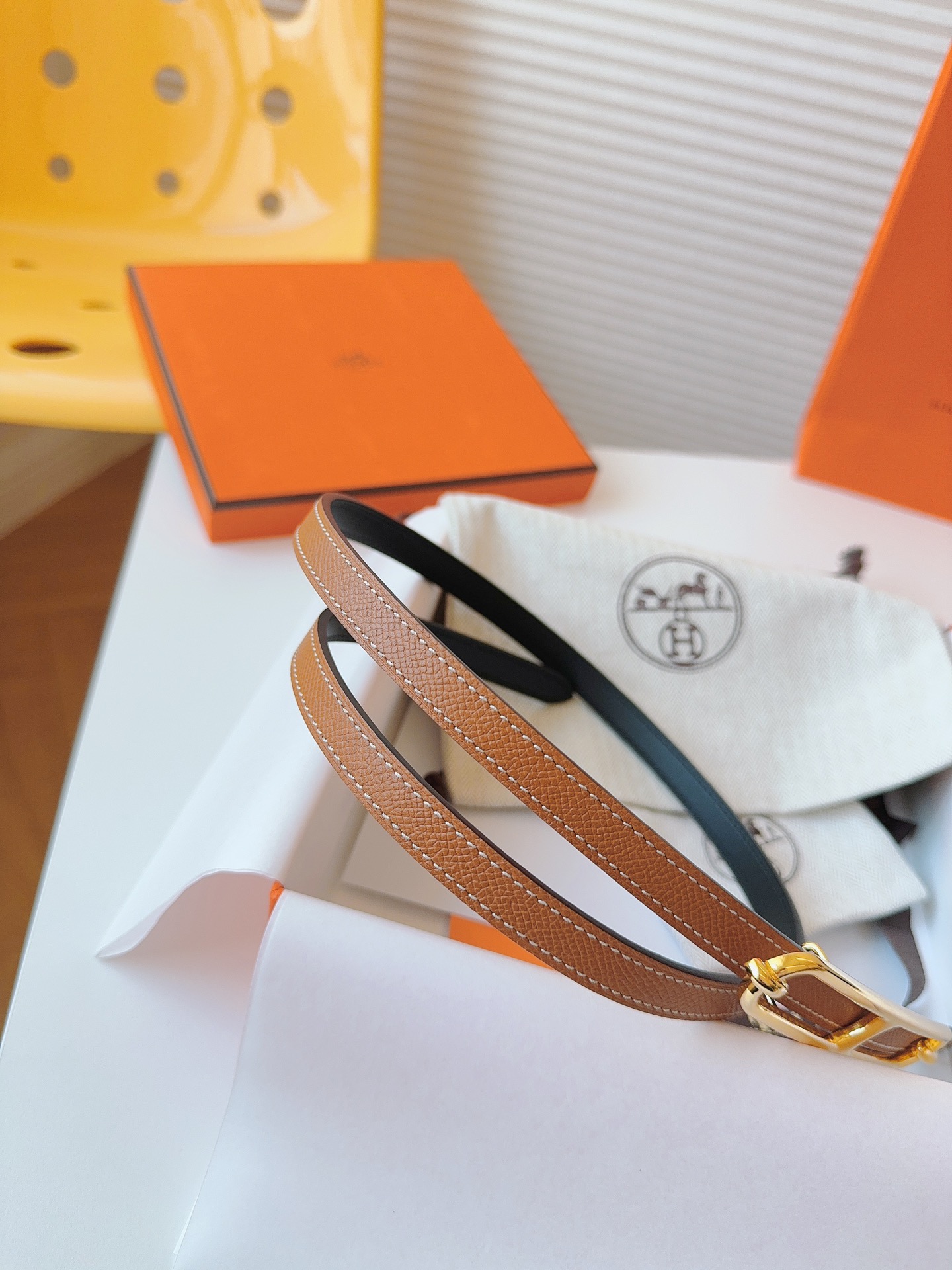 Hermès Female Basic Belt Cow Leather S-m