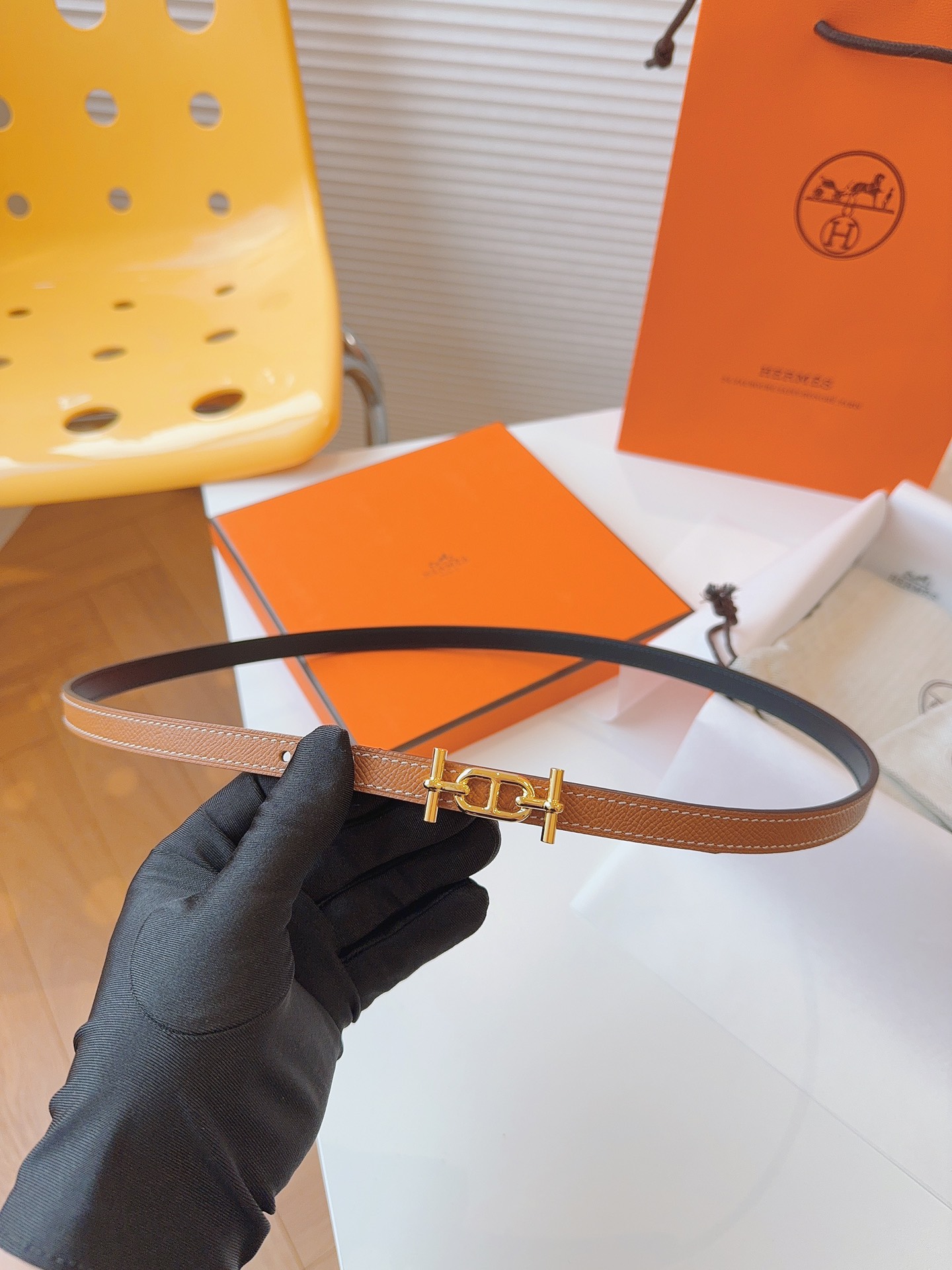 Hermès Female Basic Belt Cow Leather S-m