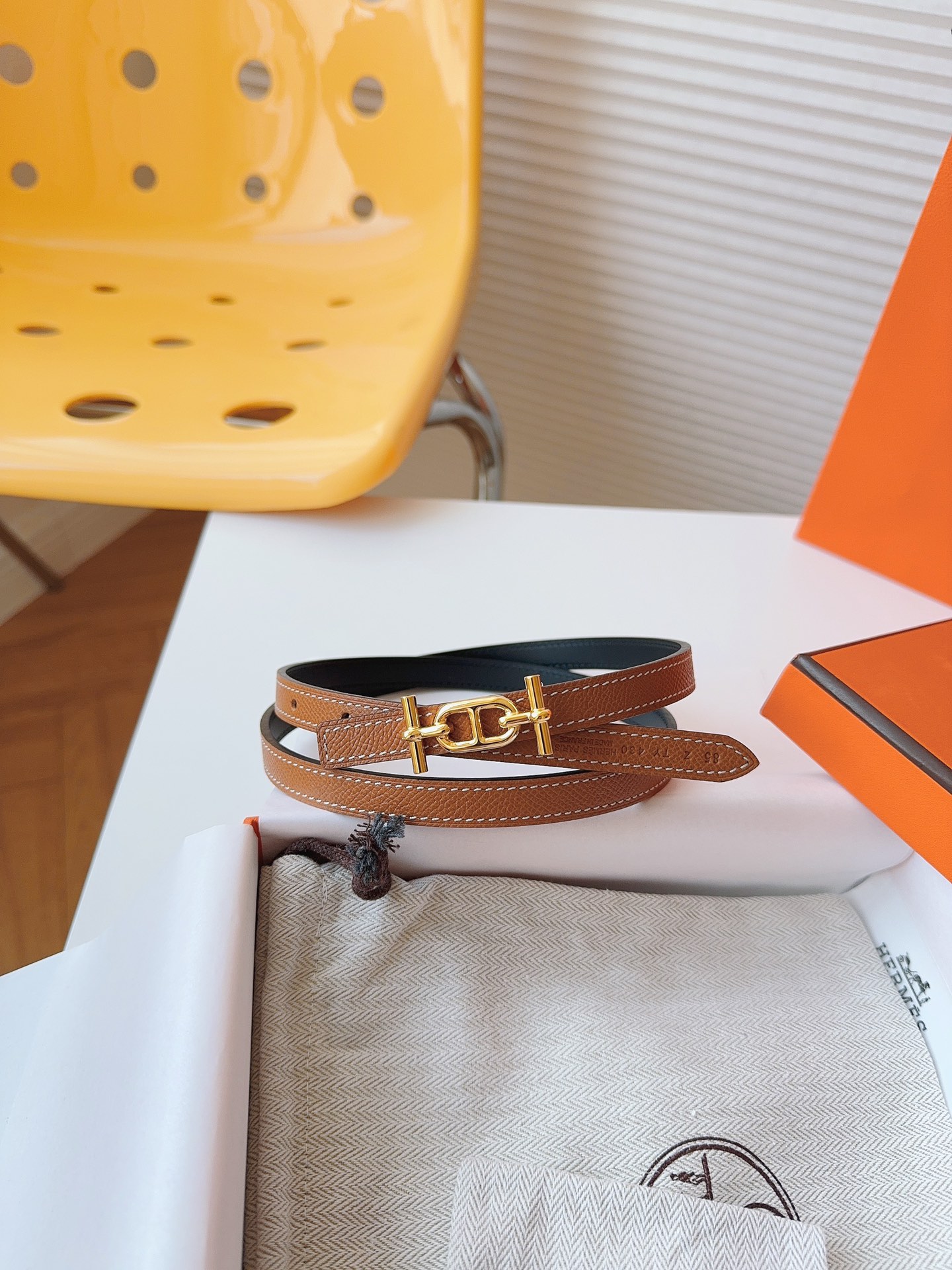 Hermès Female Basic Belt Cow Leather S-m