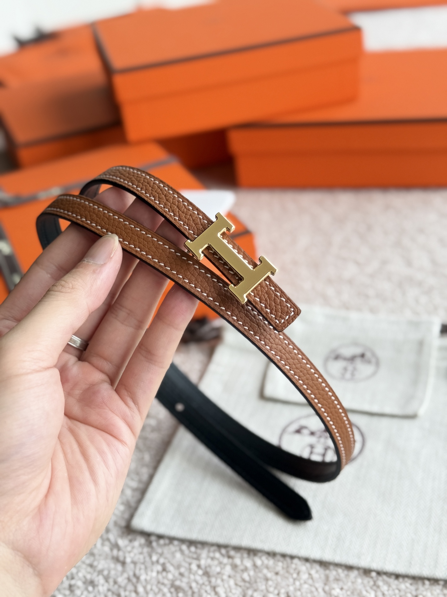 Hermès Female Basic Belt 13mm-s-m