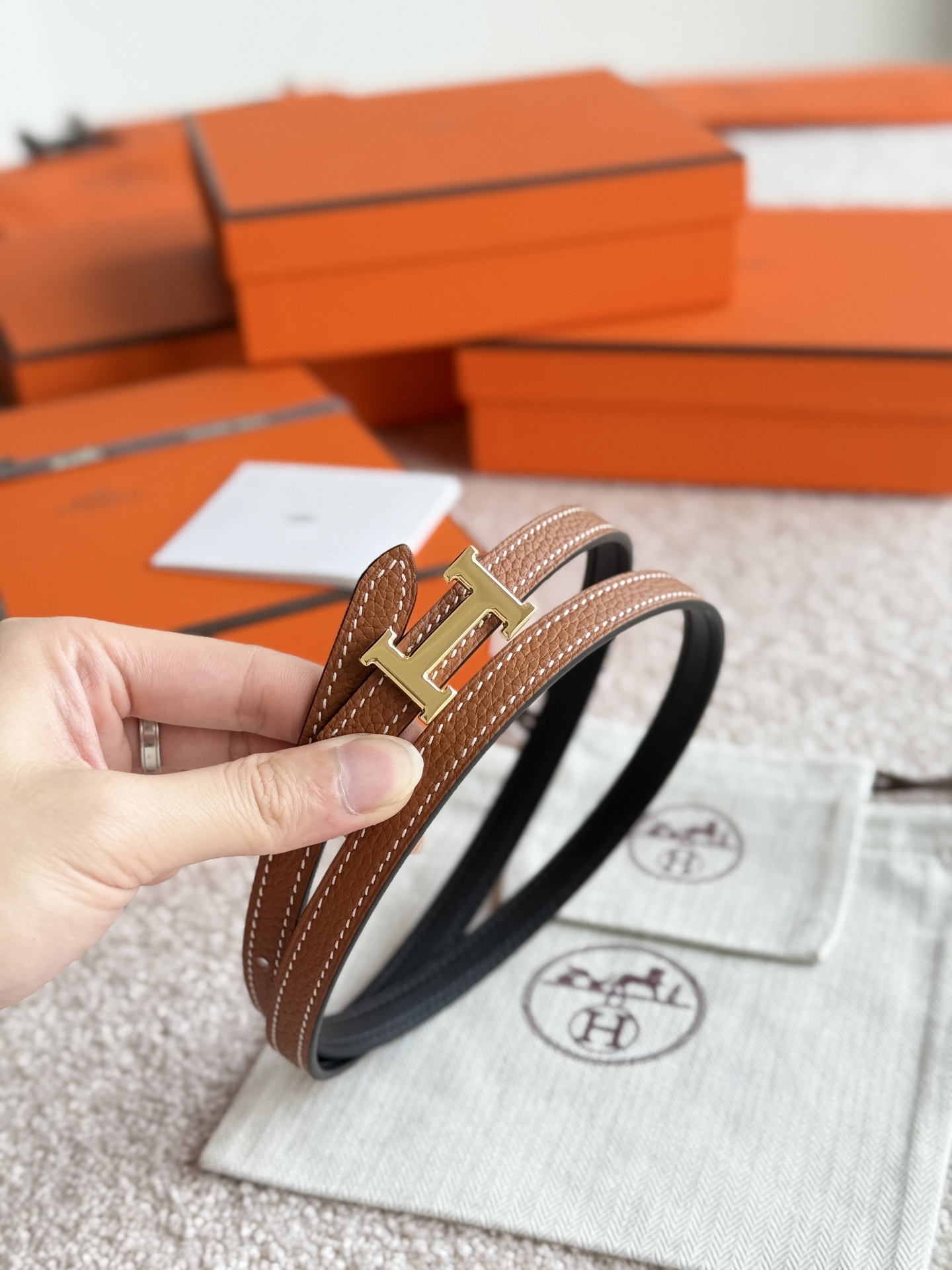 Hermès Female Basic Belt 13mm-s-m