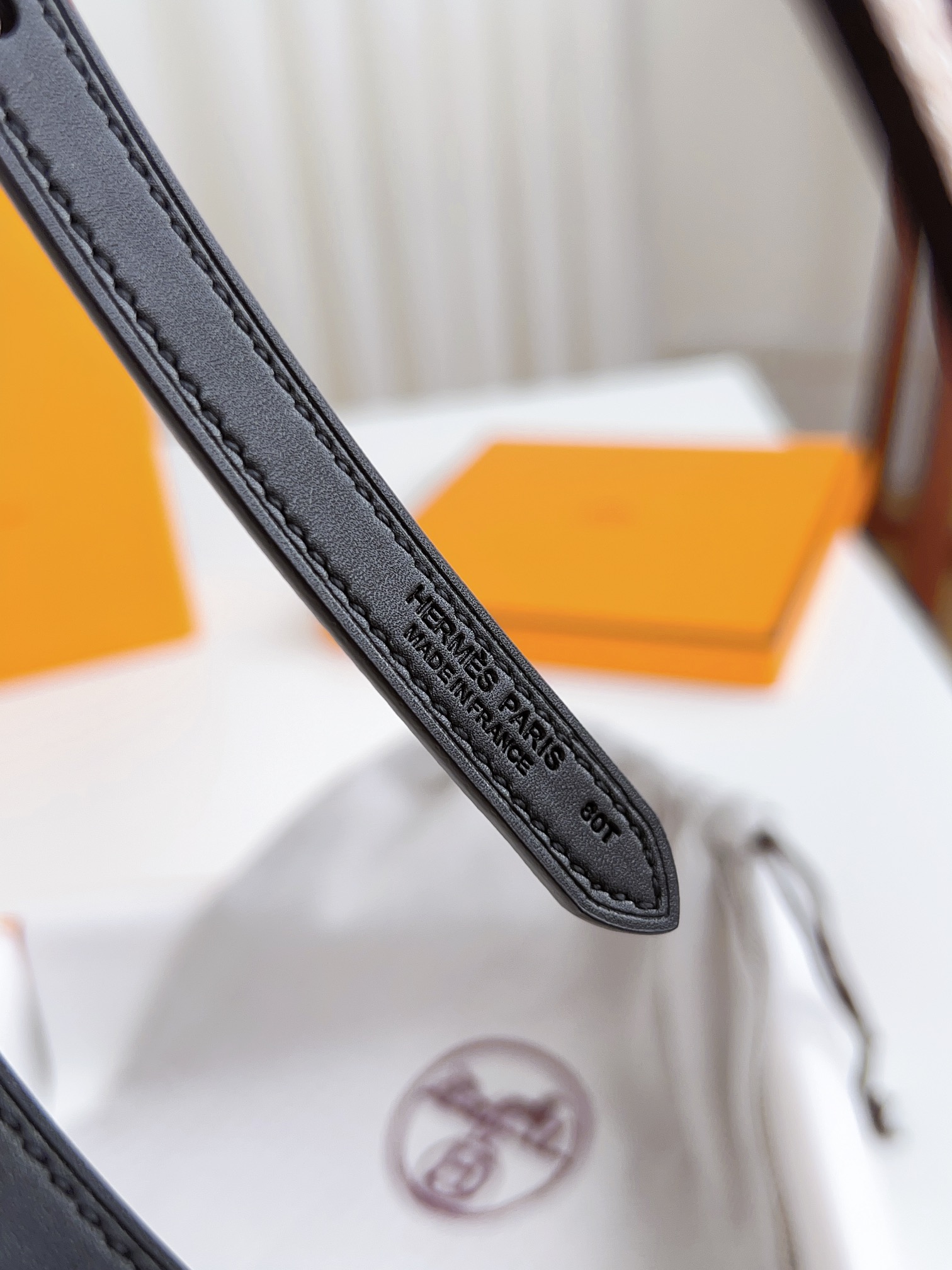 Hermès Female Basic Belt Cow Leather Silver 110cm-m