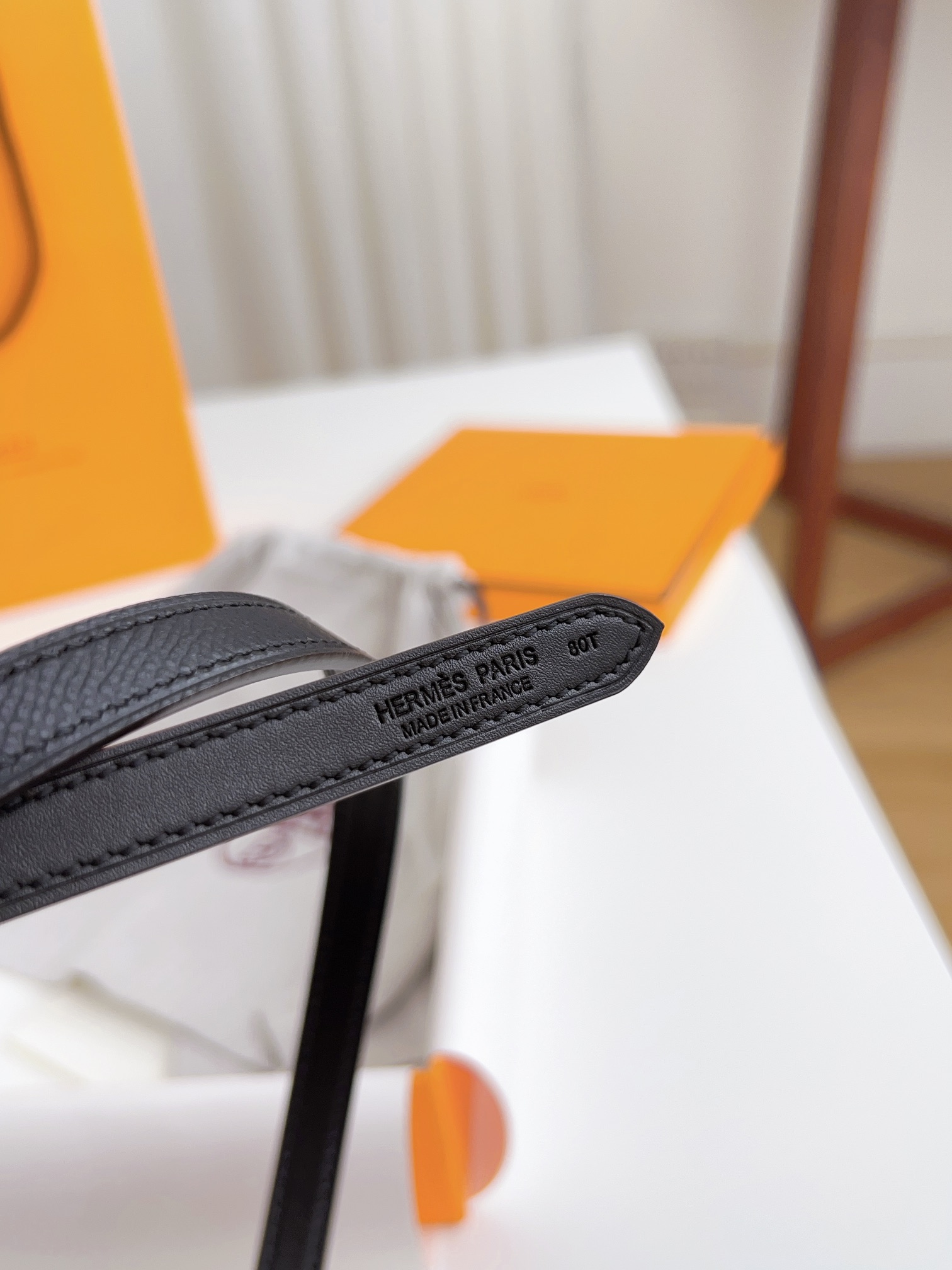 Hermès Female Basic Belt Cow Leather Silver 110cm-m