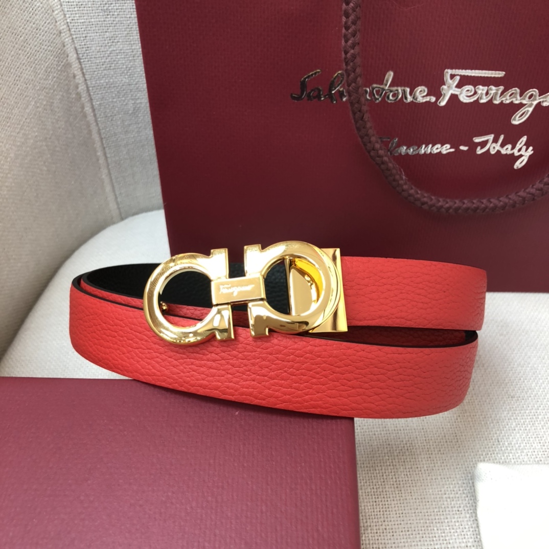 Salvatore Ferragamo Female Basic Belt Cow Leather 25mm-m