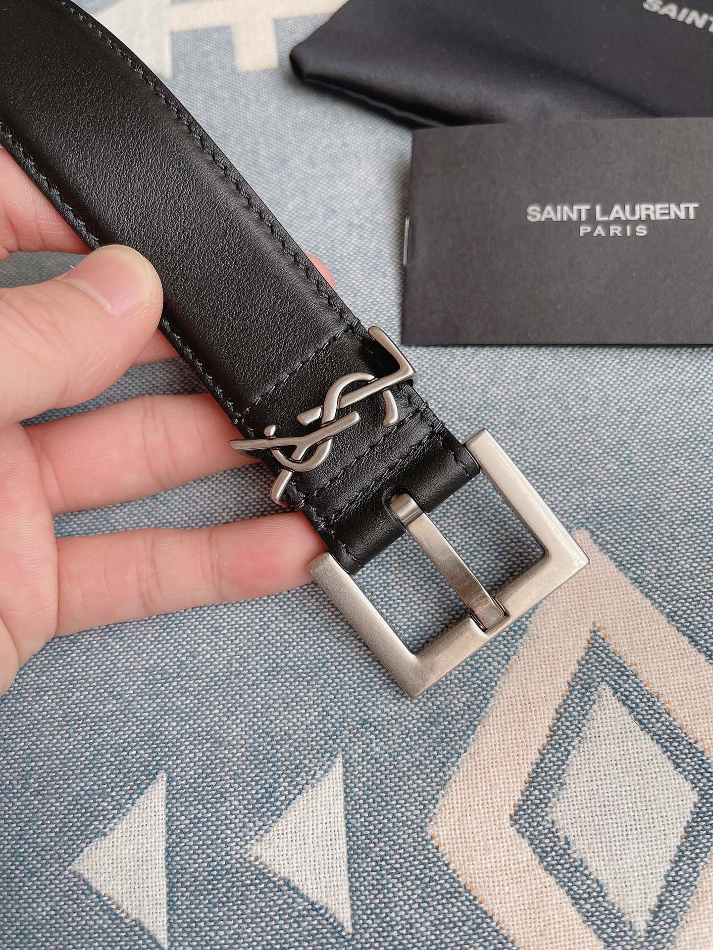 Saint Laurent Female Basic Belt Cow Leather M