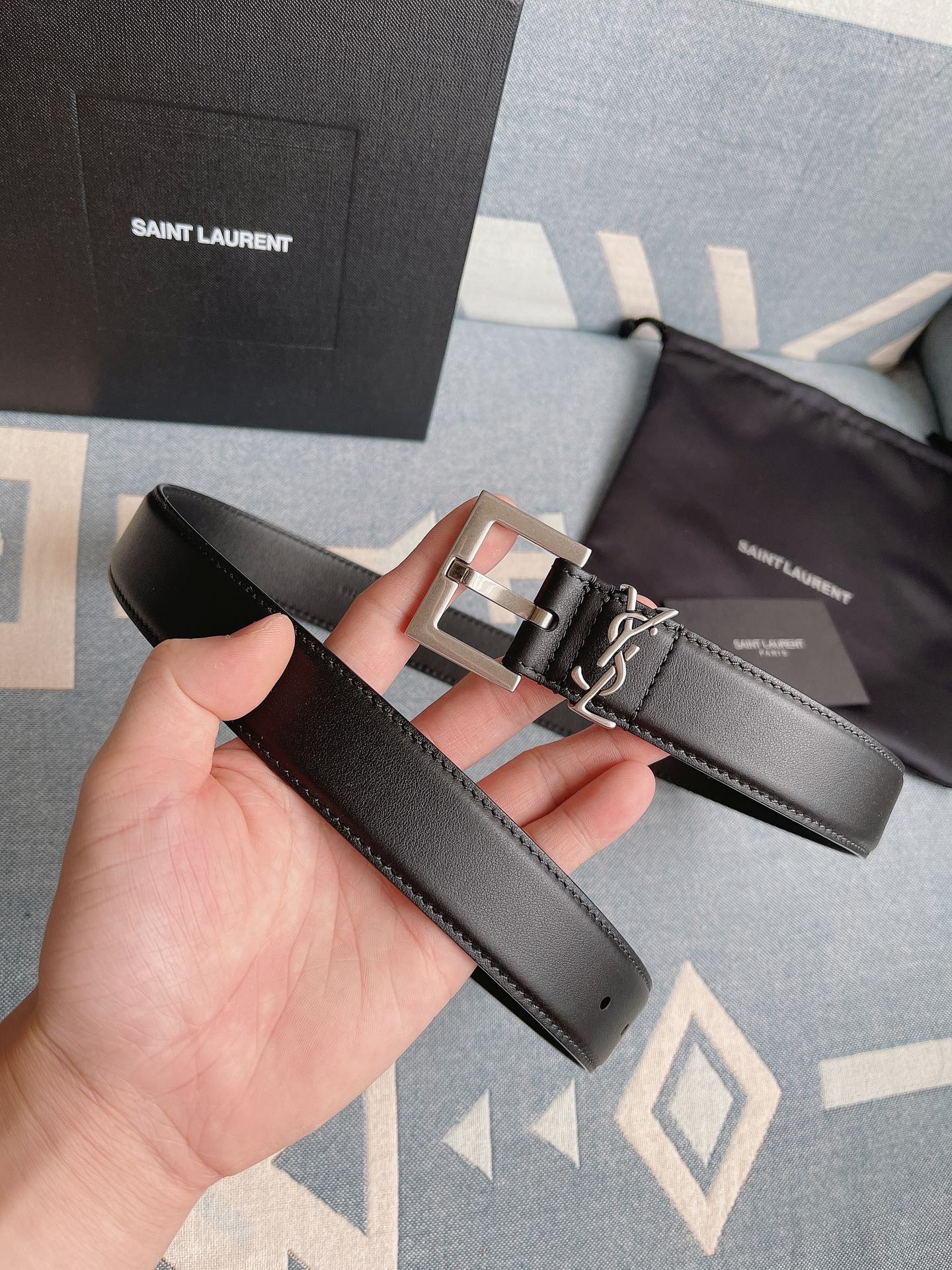 Saint Laurent Female Basic Belt Cow Leather M