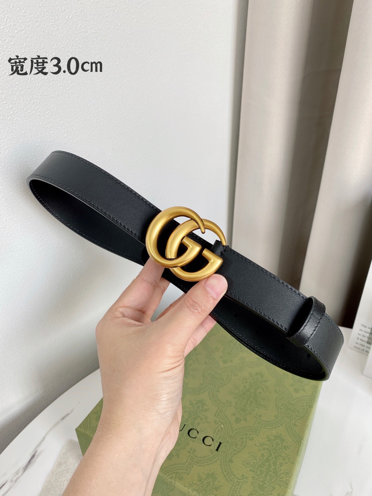 Gucci Female Leather Belt Top Grain Leather M