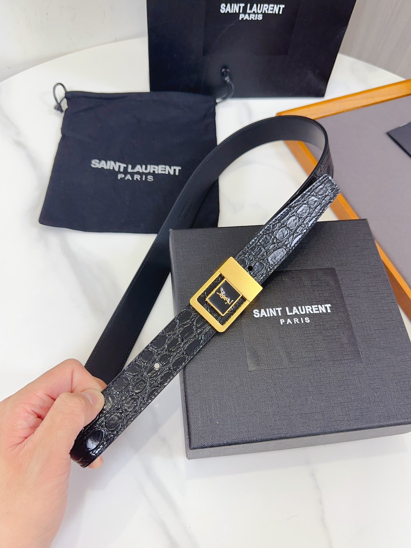 Saint Laurent Female Leather Belt S-m-l